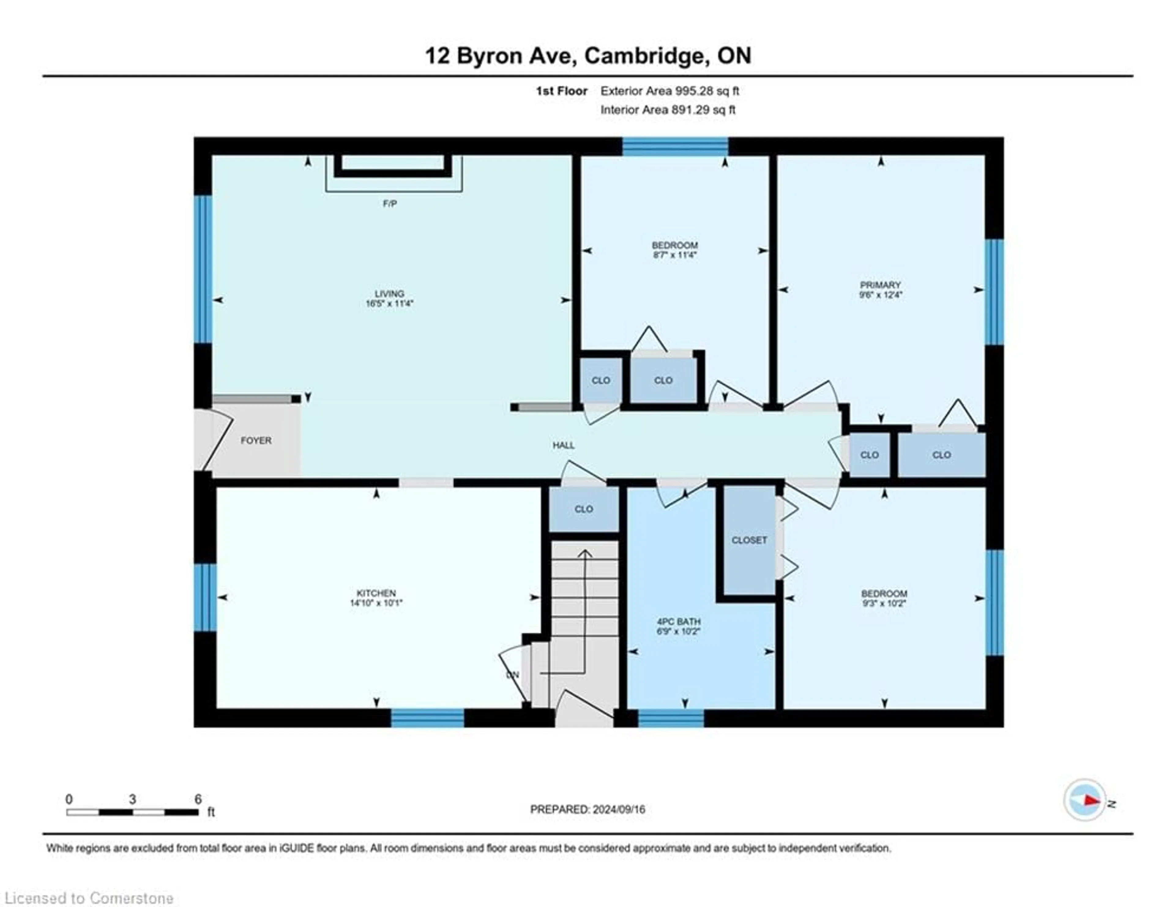 Floor plan for 12 Byron Ave, Cambridge Ontario N1S 1S4