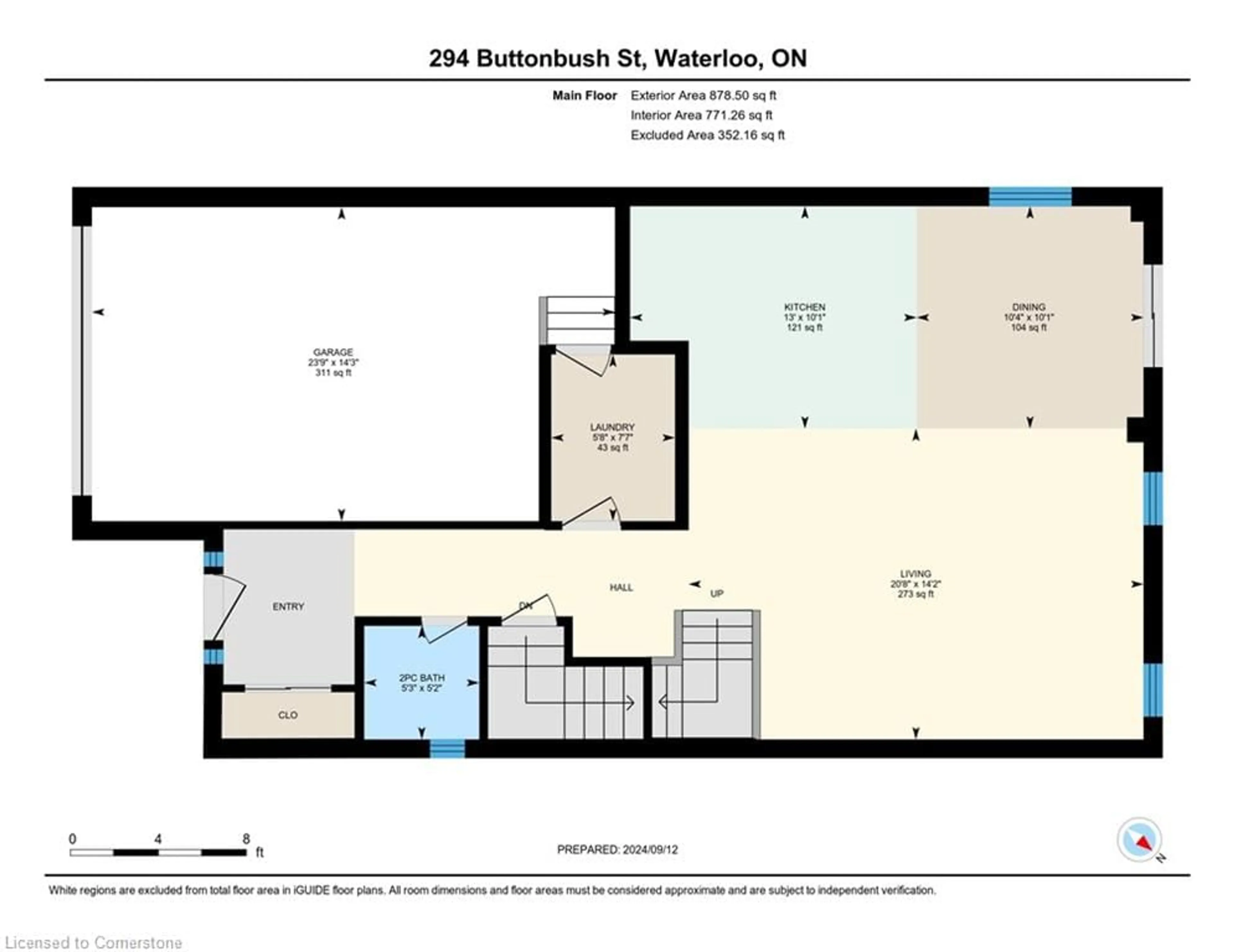 Floor plan for 294 Buttonbush St, Waterloo Ontario N2V 0B2