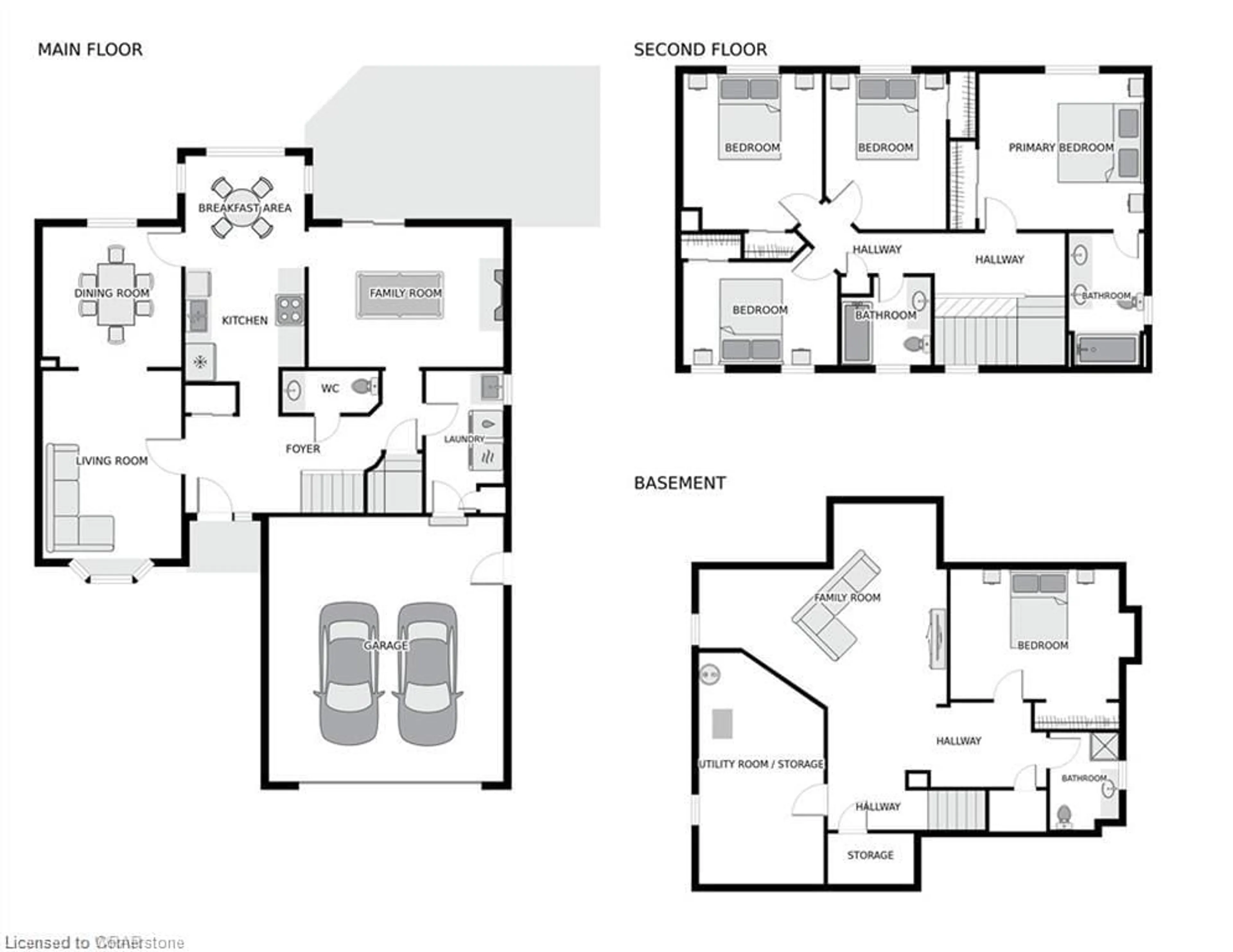 Floor plan for 134 Bayne Cres, Cambridge Ontario N1T 1K5