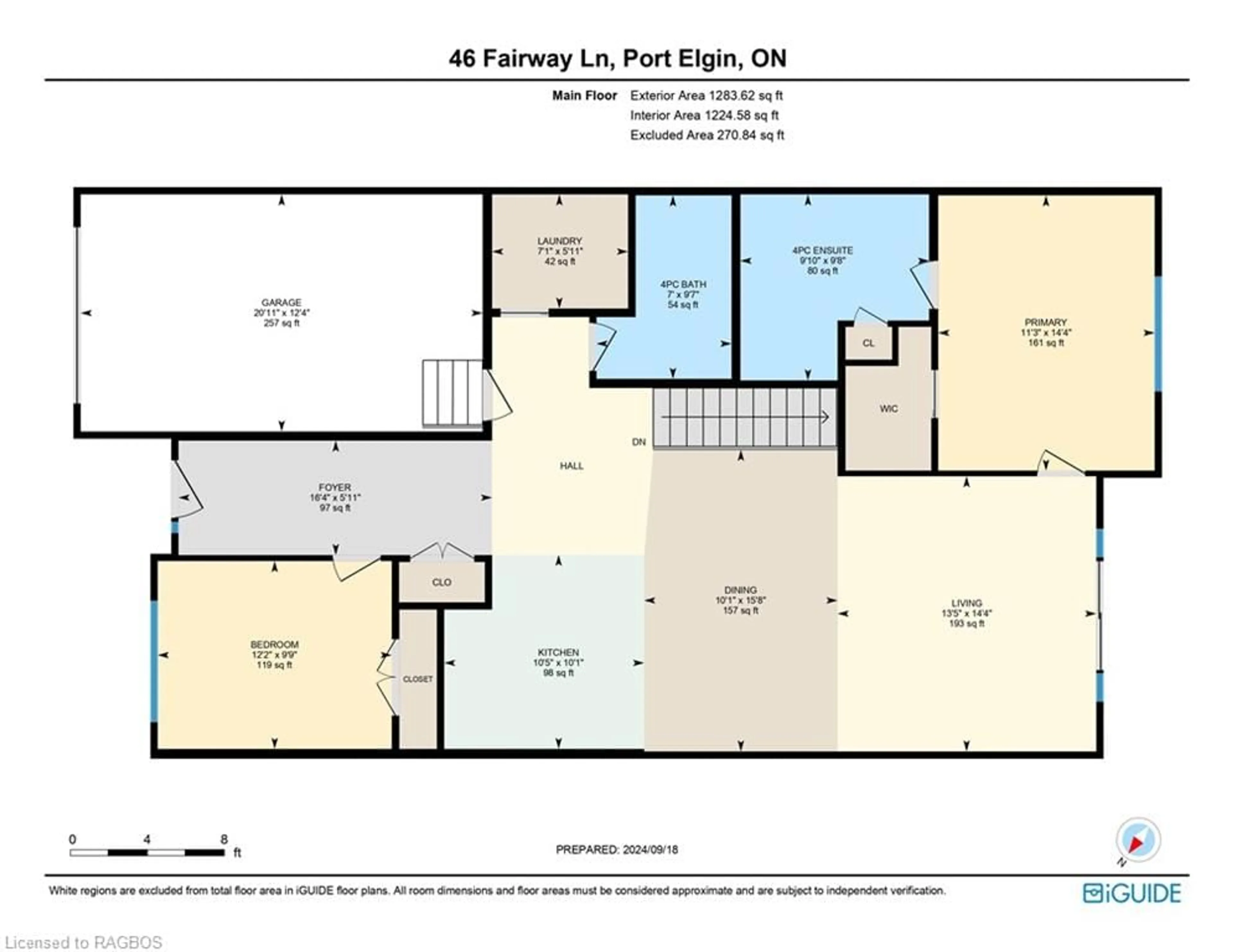 Floor plan for 46 Fairway Lane #34, Port Elgin Ontario N0H 2C3