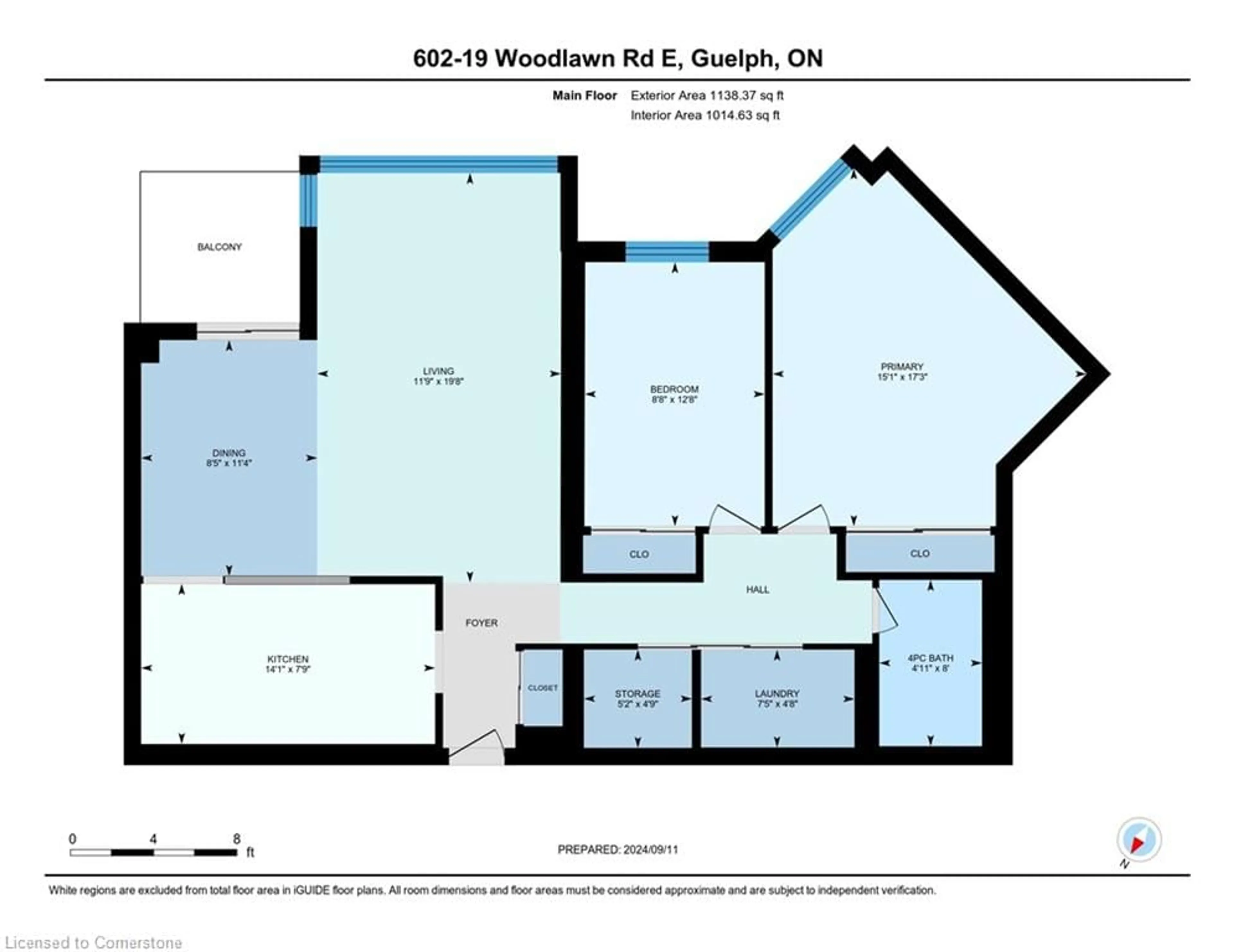 Floor plan for 19 Woodlawn Rd #602, Guelph Ontario N1H 1G8