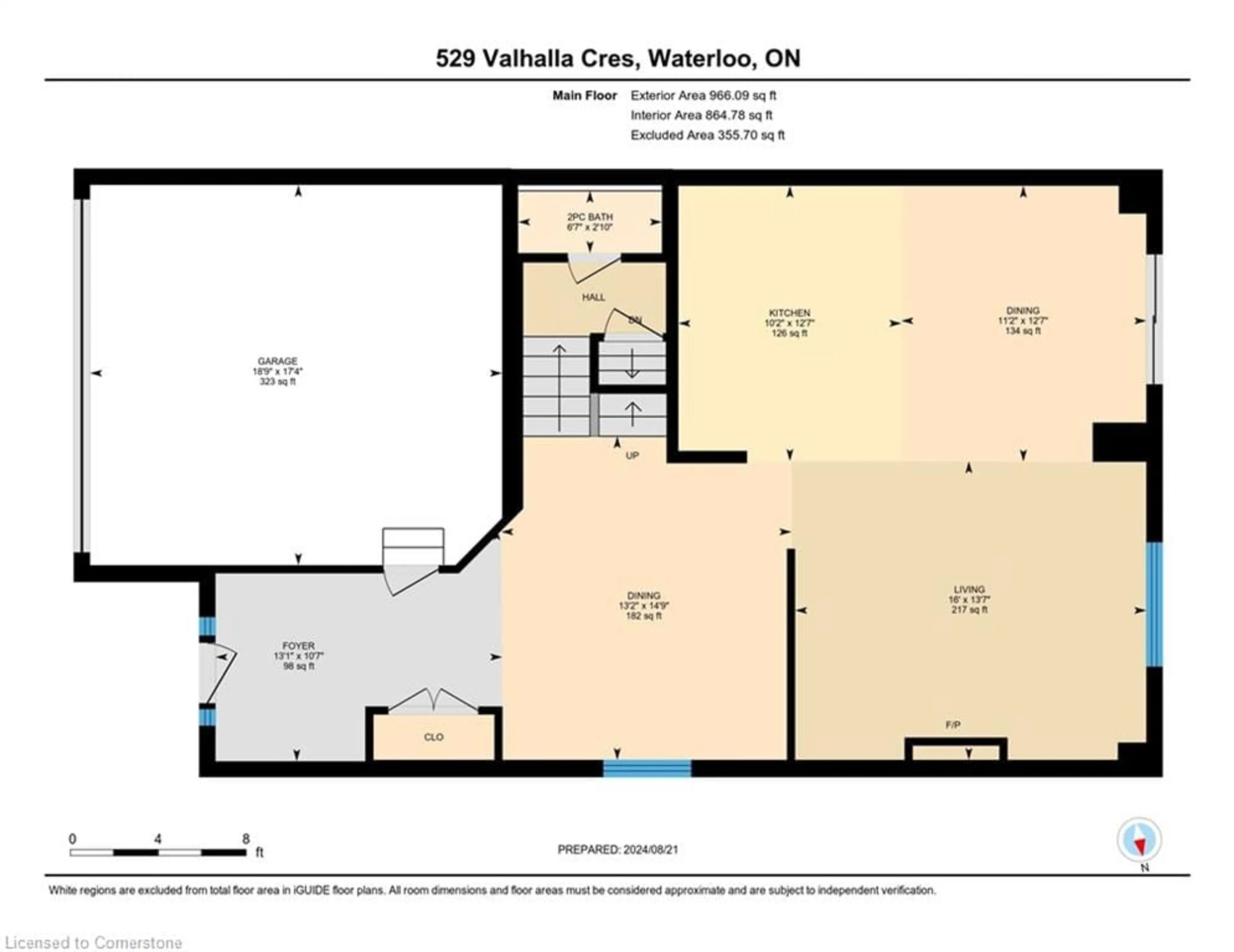 Floor plan for 529 Valhalla Cres, Waterloo Ontario N2T 2J7