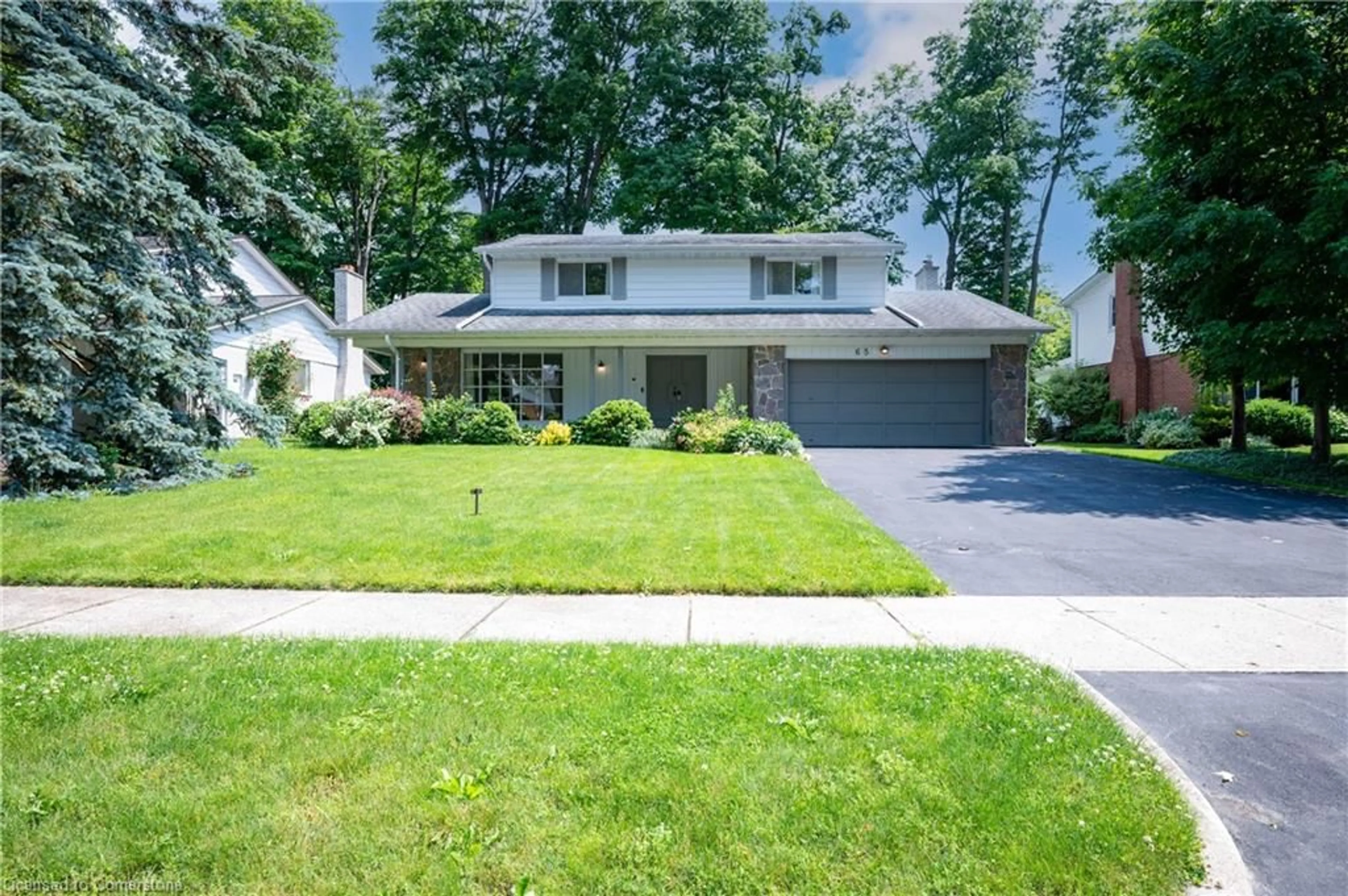 Frontside or backside of a home, the street view for 65 Glenwood Dr, Kitchener Ontario N2A 1H8