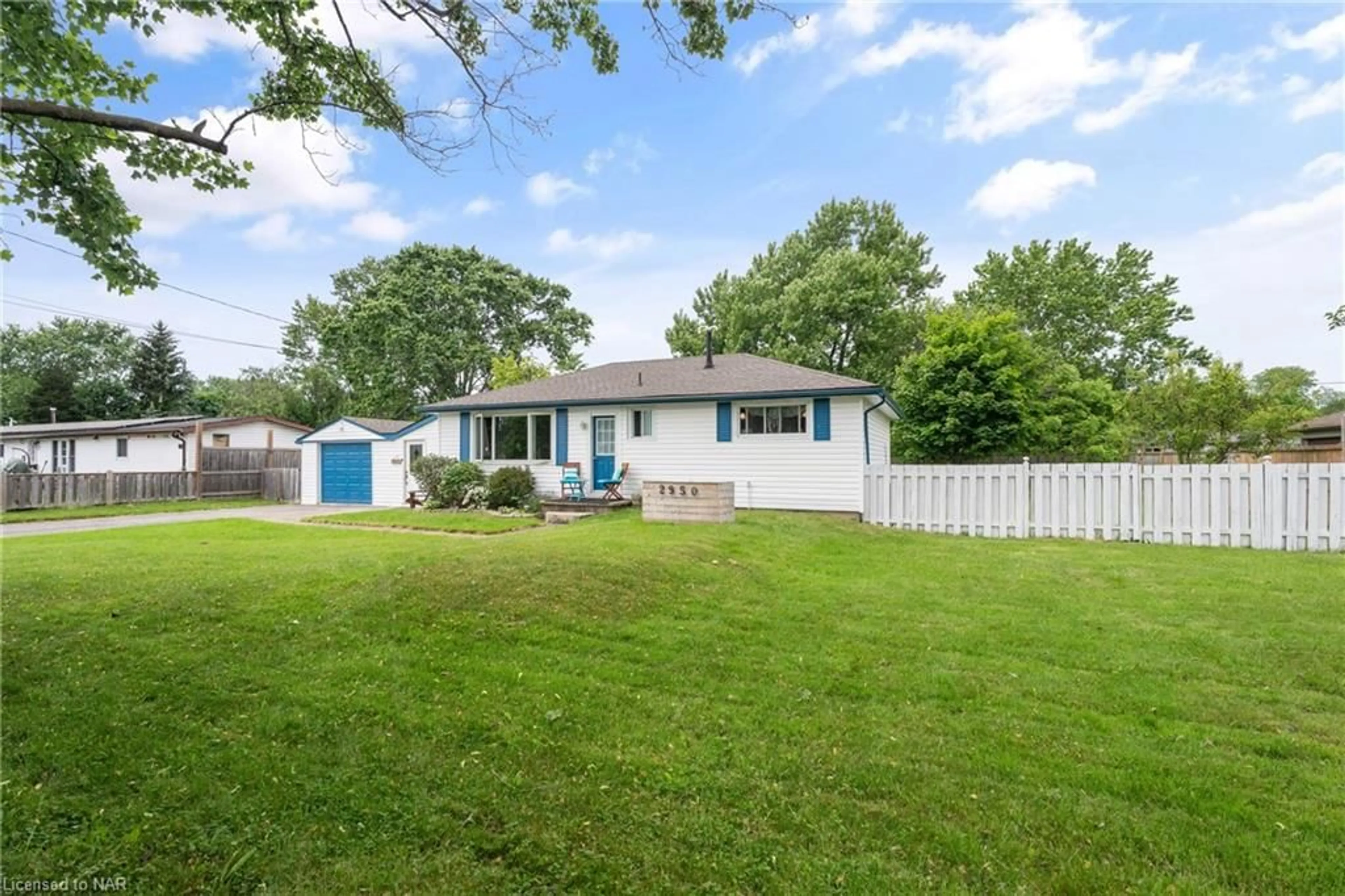 Frontside or backside of a home, the fenced backyard for 2950 Nigh Rd, Ridgeway Ontario L0S 1N0