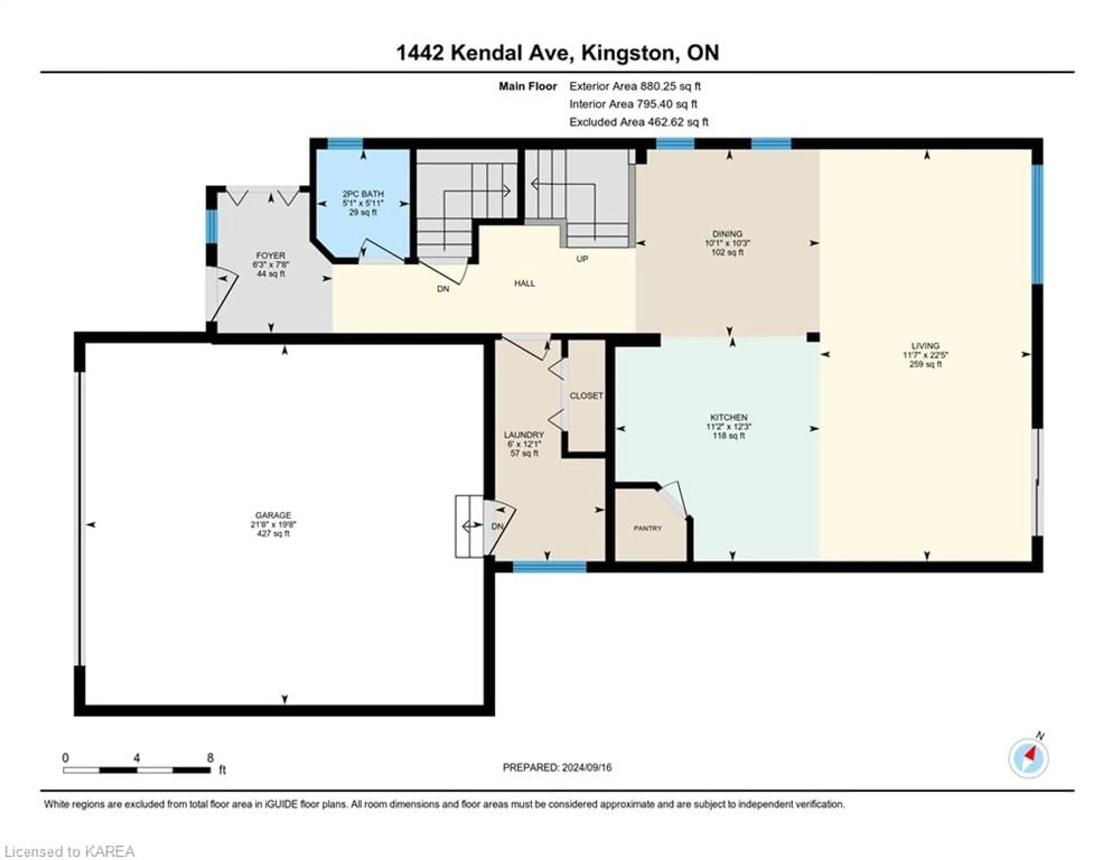 Floor plan for 1442 Kendal Ave, Kingston Ontario K7P 0L6