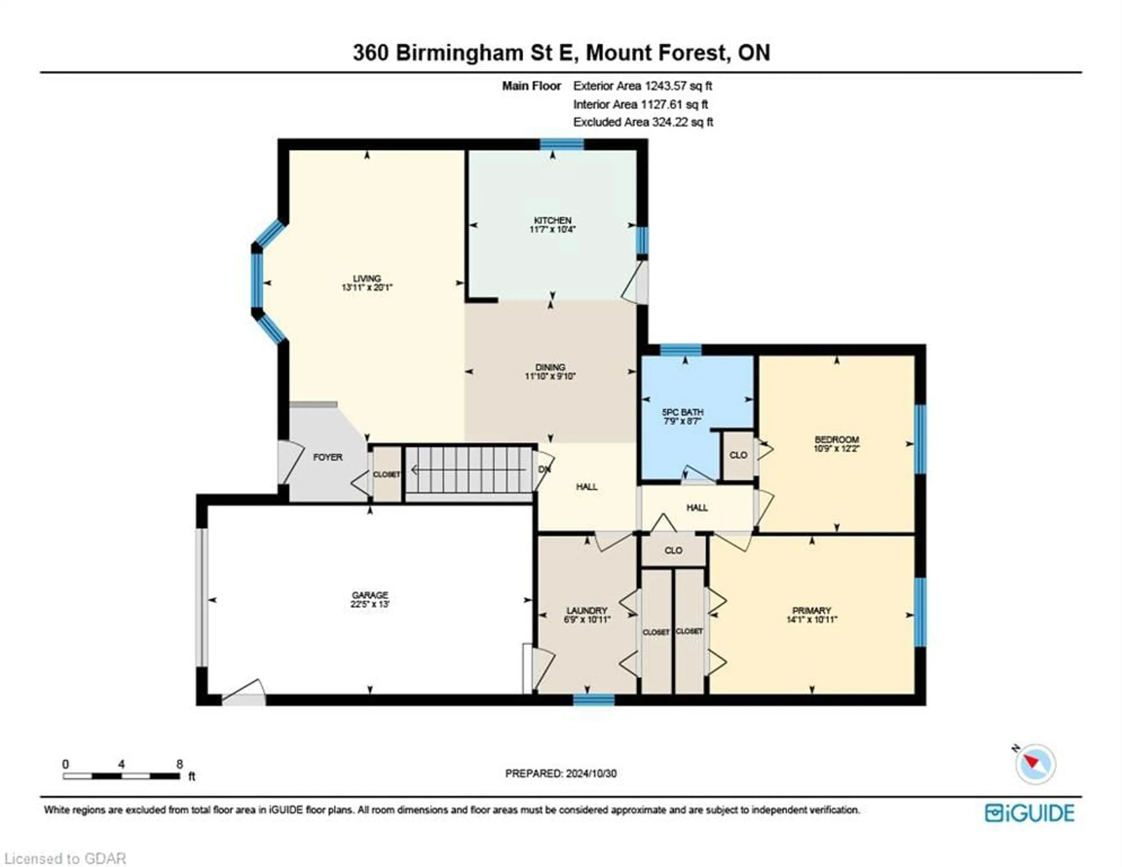 Floor plan for 360 Birmingham St, Mount Forest Ontario N0G 2L2