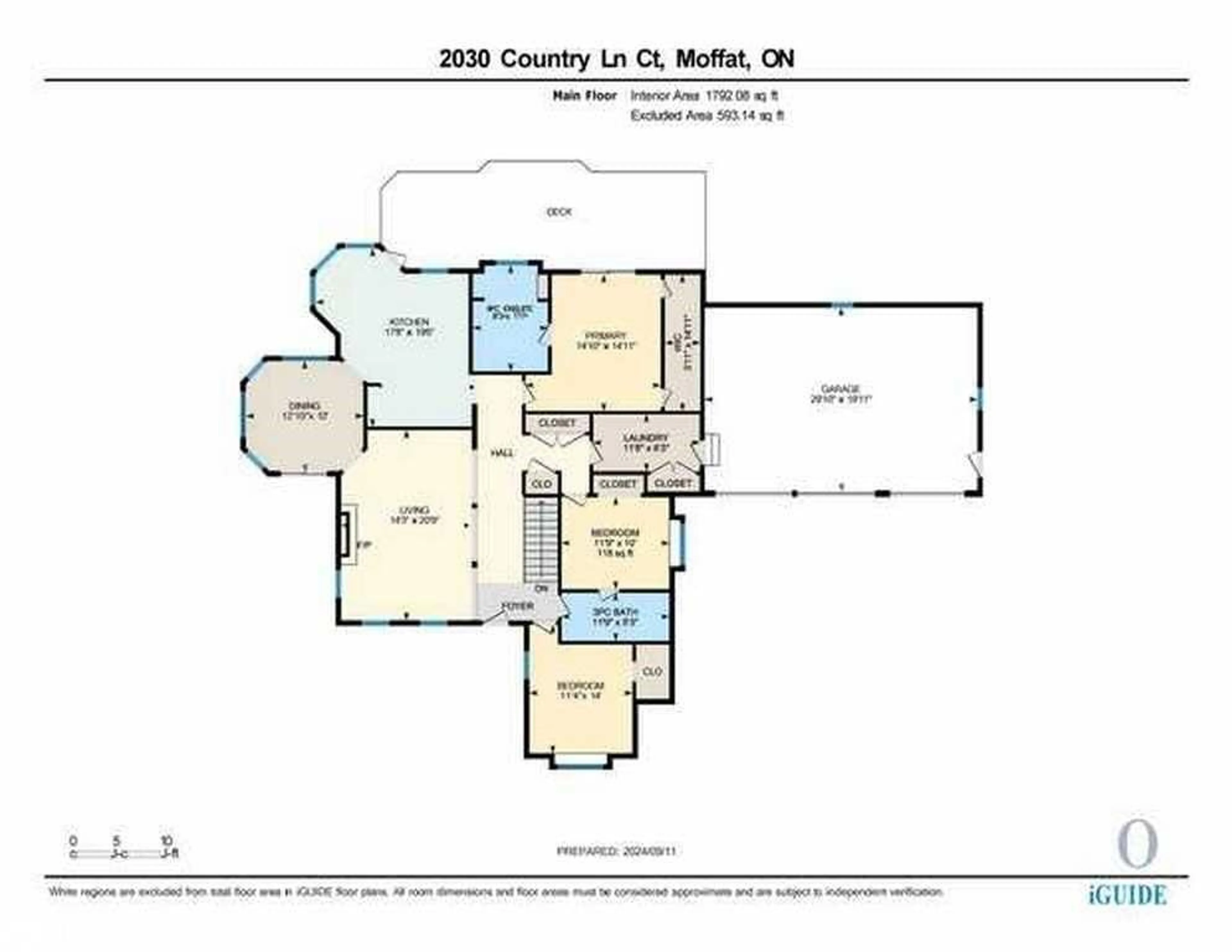 Floor plan for 2030 Country Lane Crt, Moffat Ontario L0P 1J0