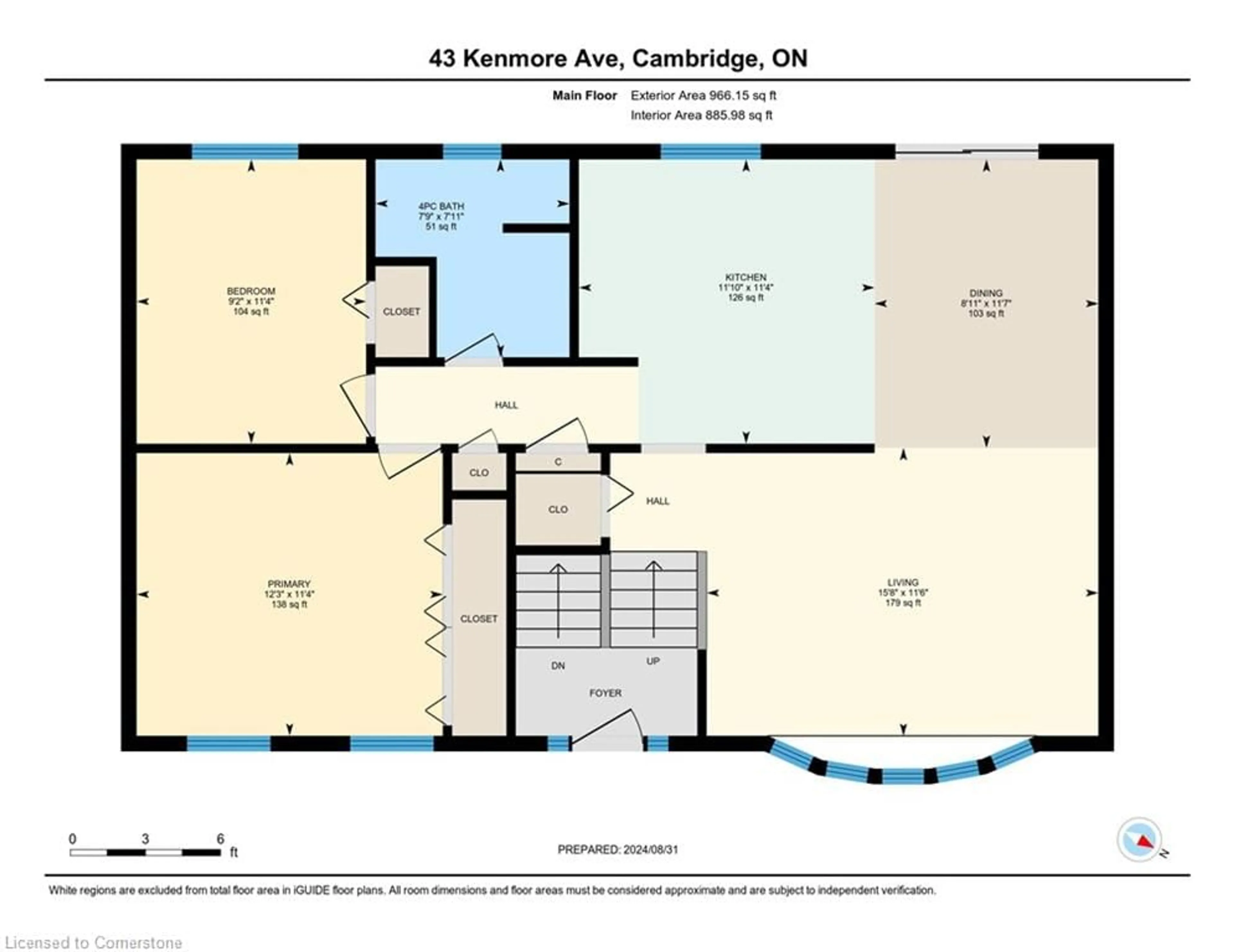 Floor plan for 43 Kenmore Ave, Cambridge Ontario N1S 3H4