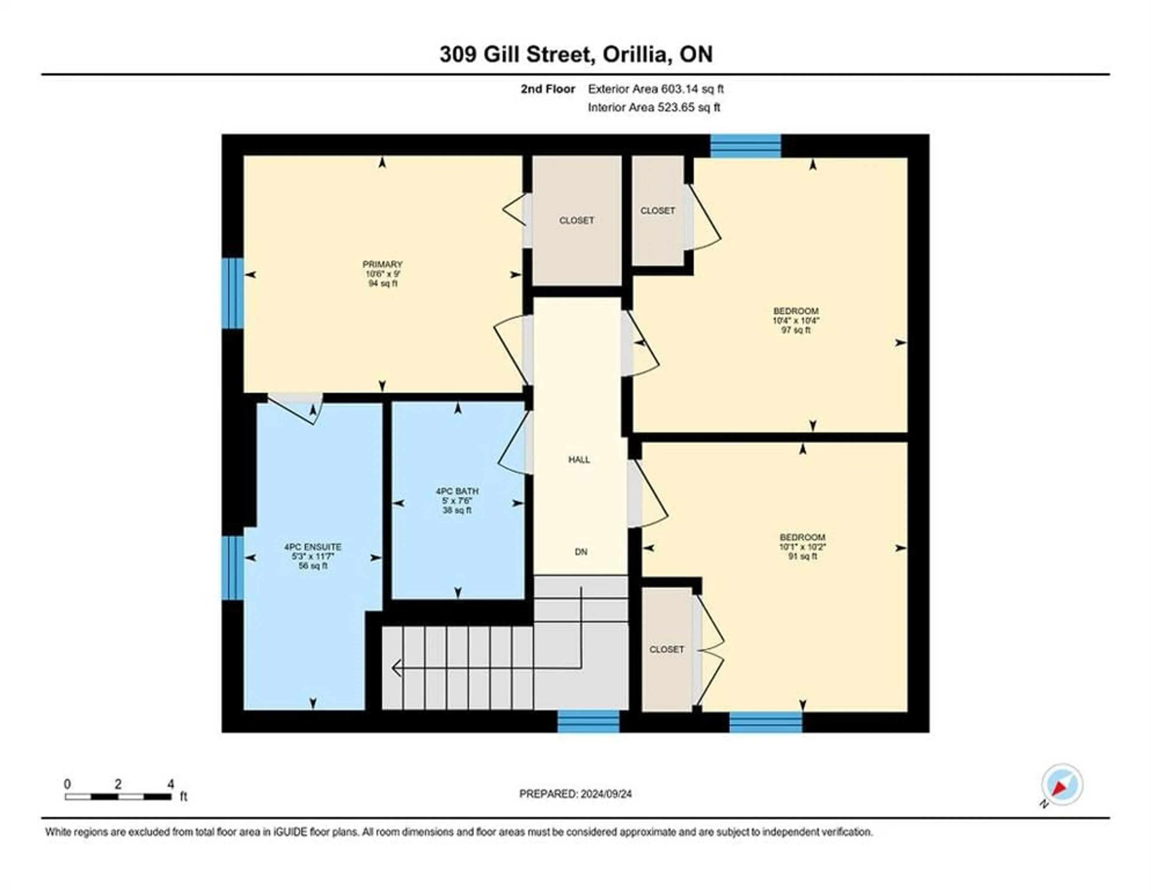 Floor plan for 309 Gill St, Orillia Ontario L3V 4K3