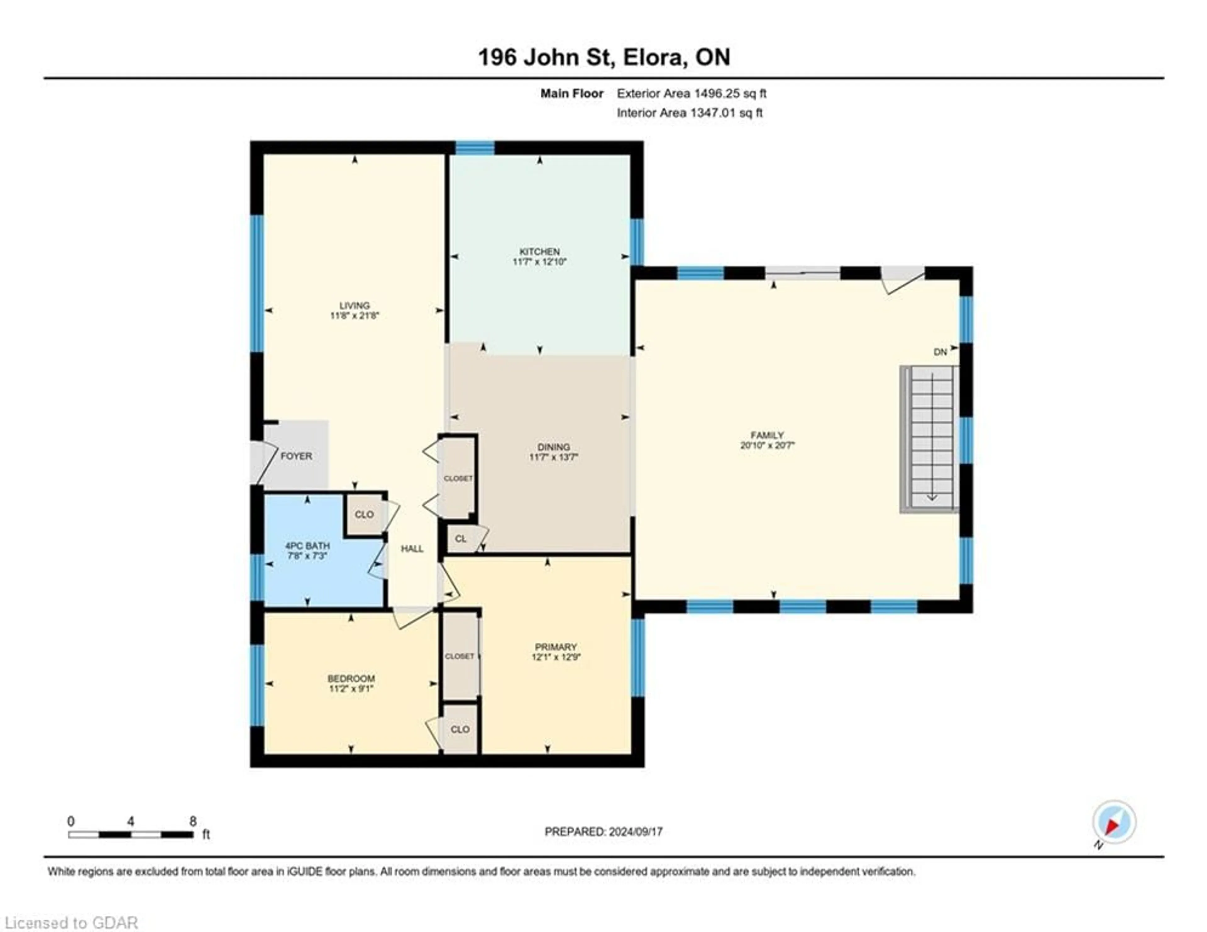 Floor plan for 196 John St, Elora Ontario N0B 1S0