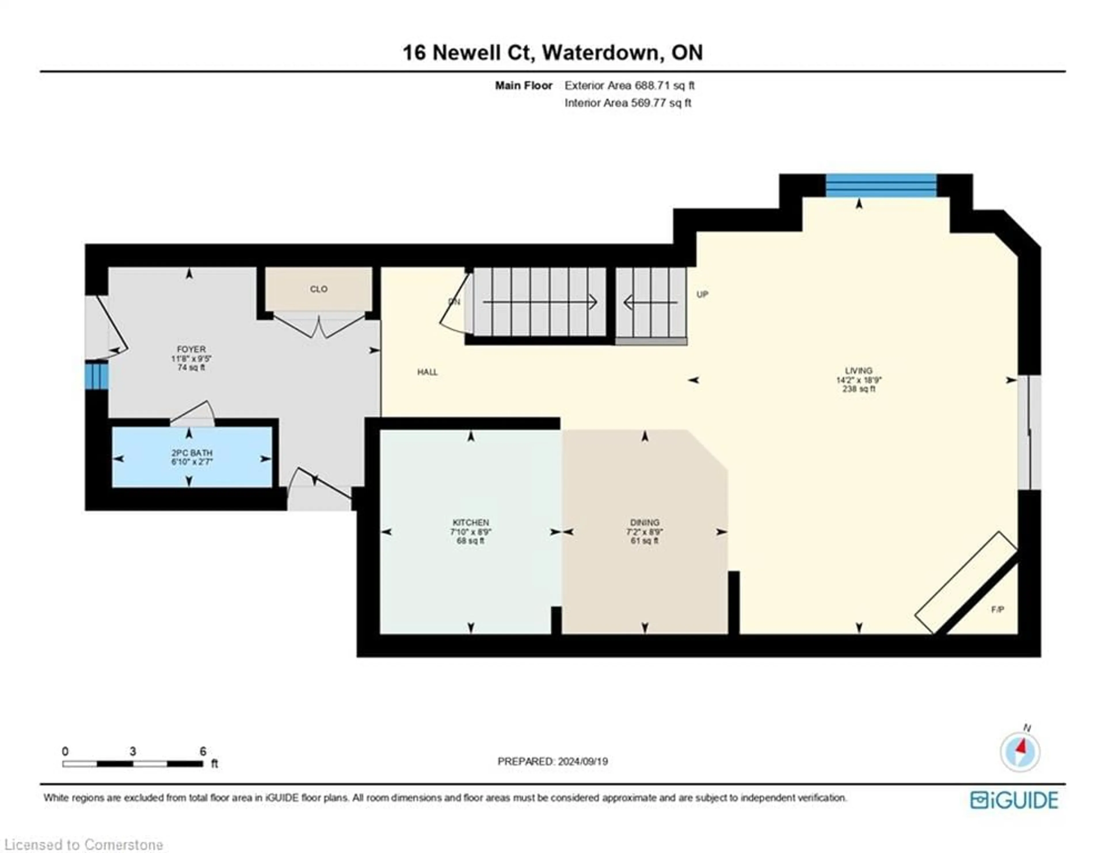 Floor plan for 16 Newell Crt, Waterdown Ontario L9H 7N3