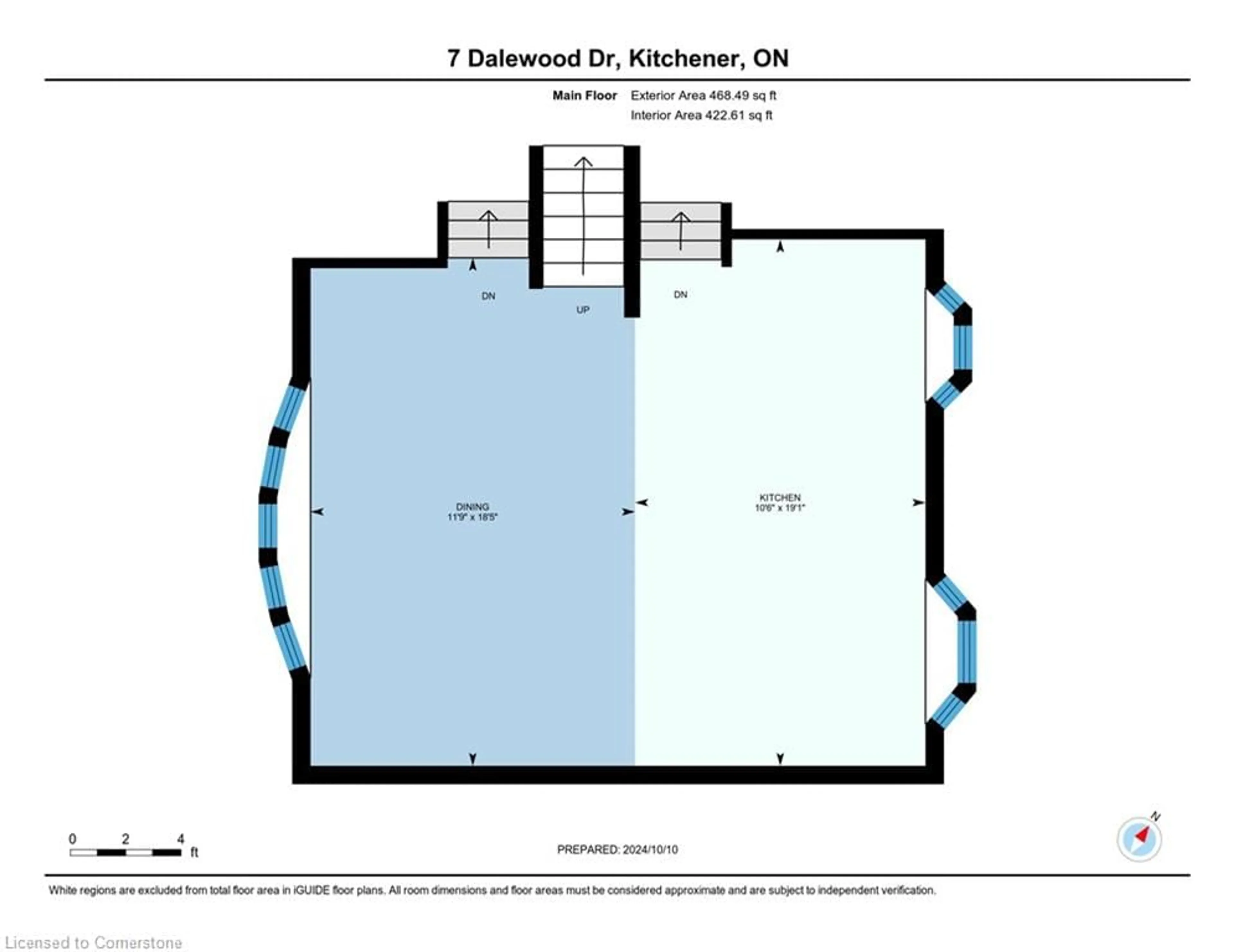 Floor plan for 7 Dalewood Dr, Kitchener Ontario N2A 1G3