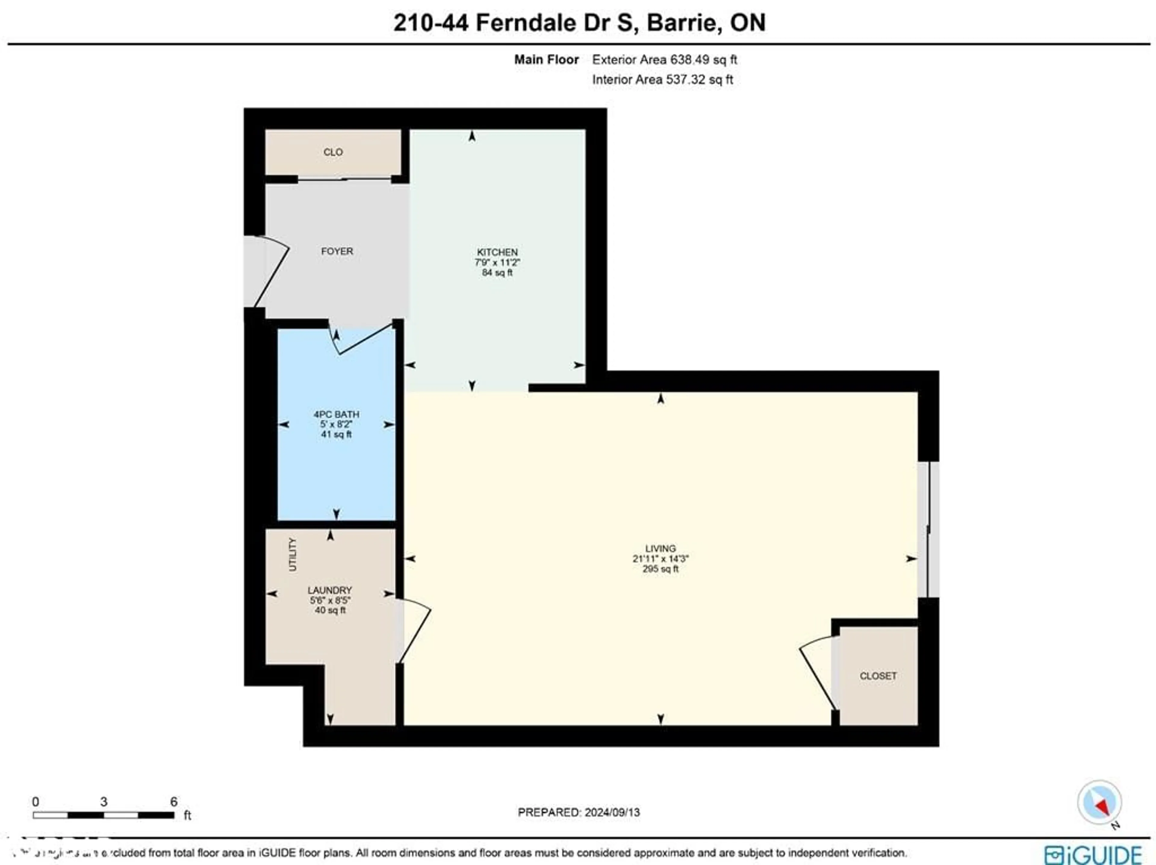 Floor plan for 44 Ferndale Dr #210, Barrie Ontario L4N 2V1