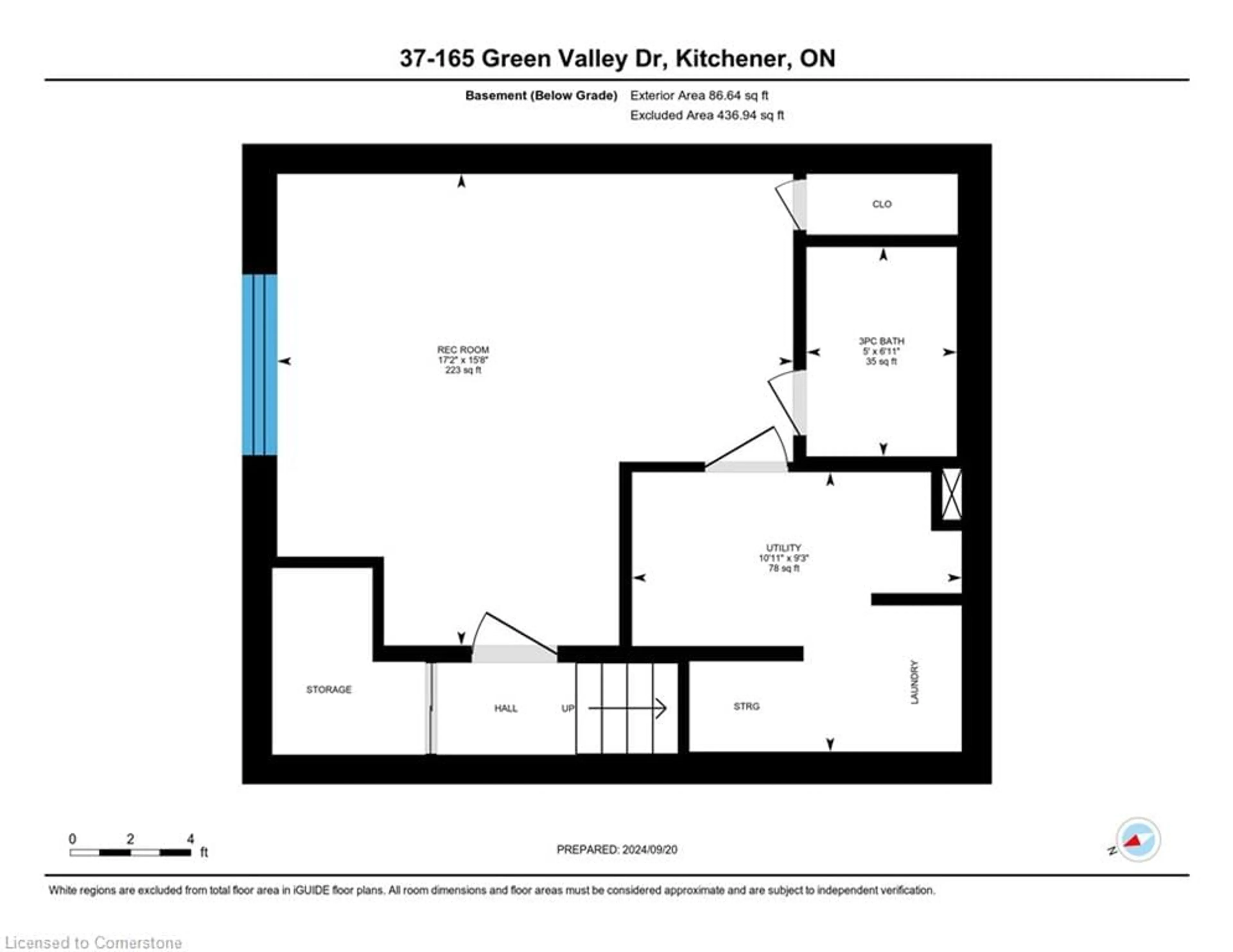 Floor plan for 165 Green Valley Dr #37, Kitchener Ontario N2P 1K3