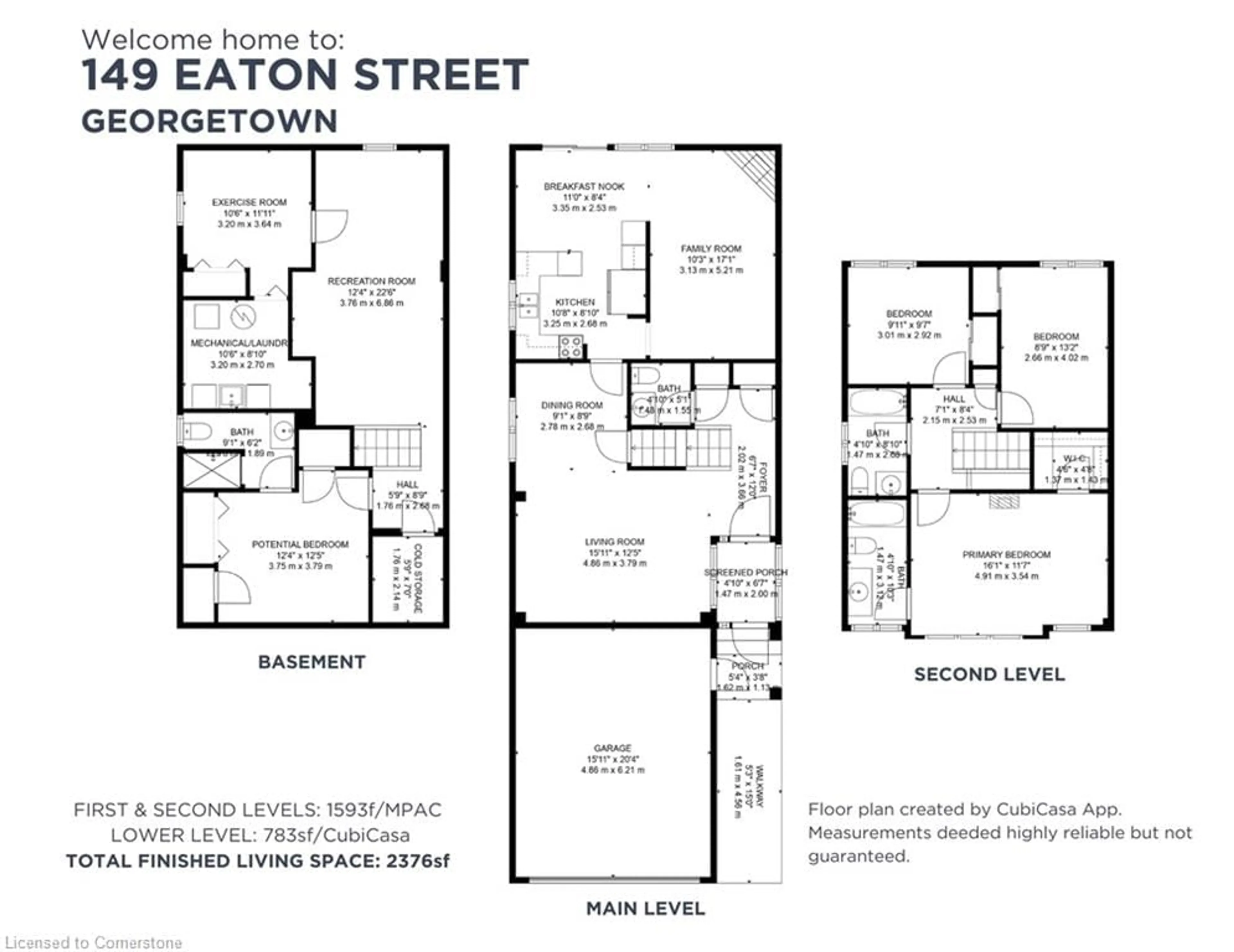 Floor plan for 149 Eaton St, Georgetown Ontario L7G 5V5