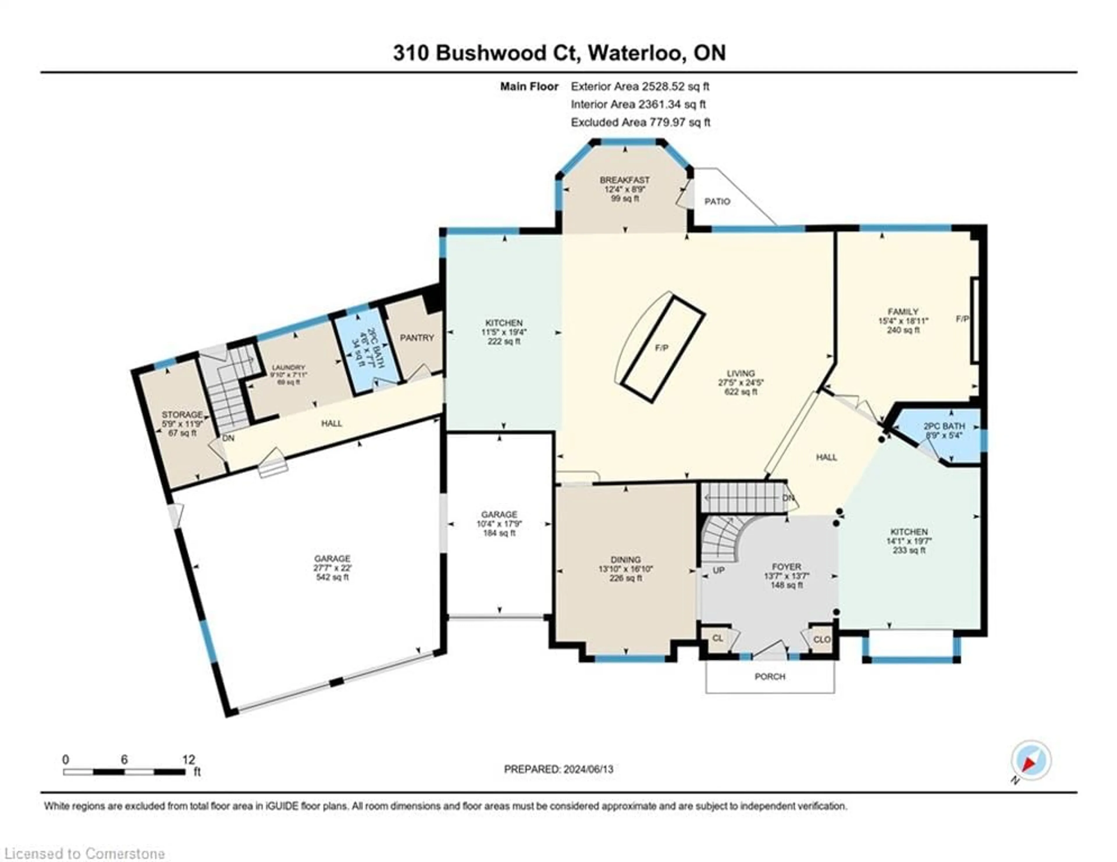 Floor plan for 310 Bushwood Crt, Waterloo Ontario N2T 2E6