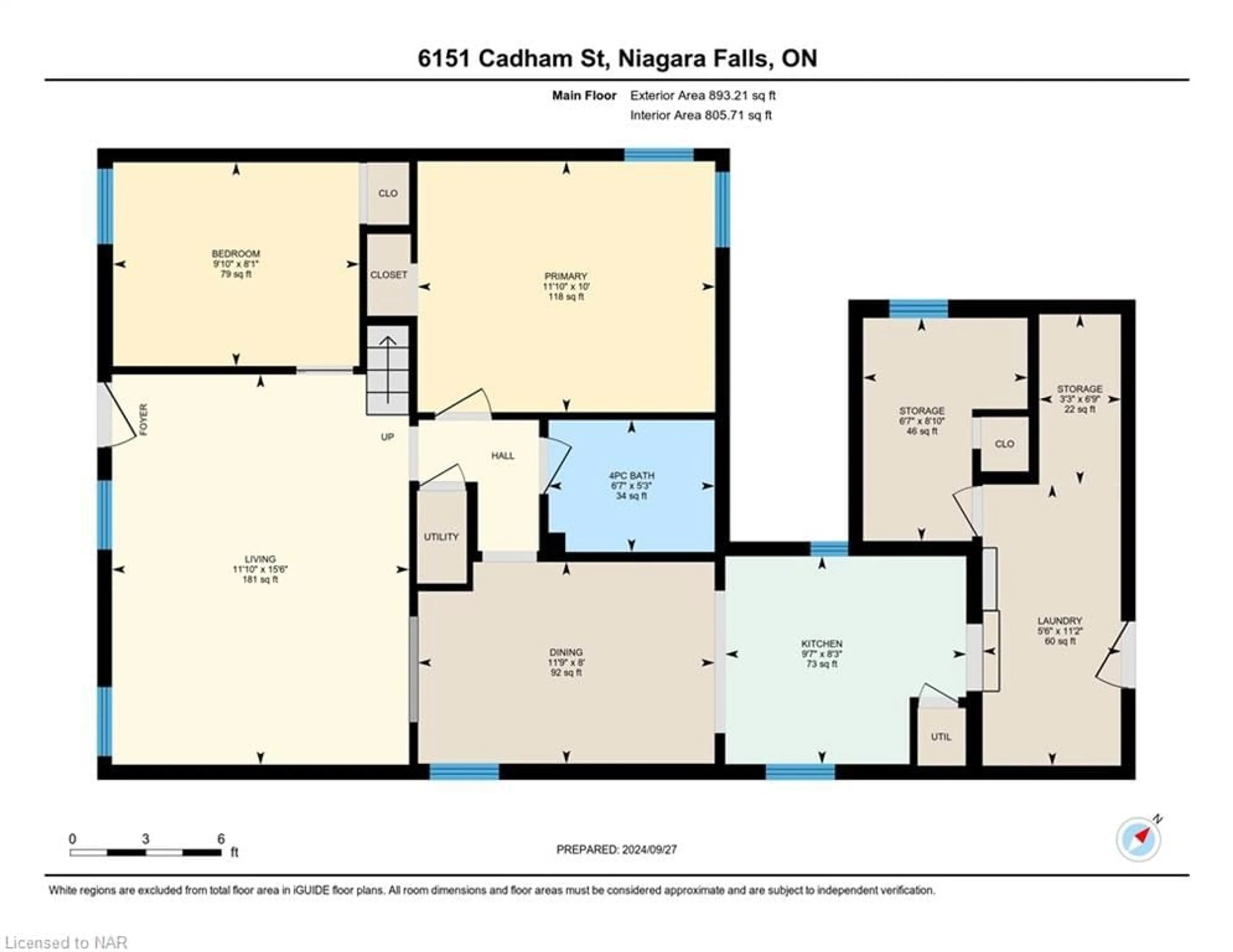 Floor plan for 6151 Cadham St, Niagara Falls Ontario L2G 3A3