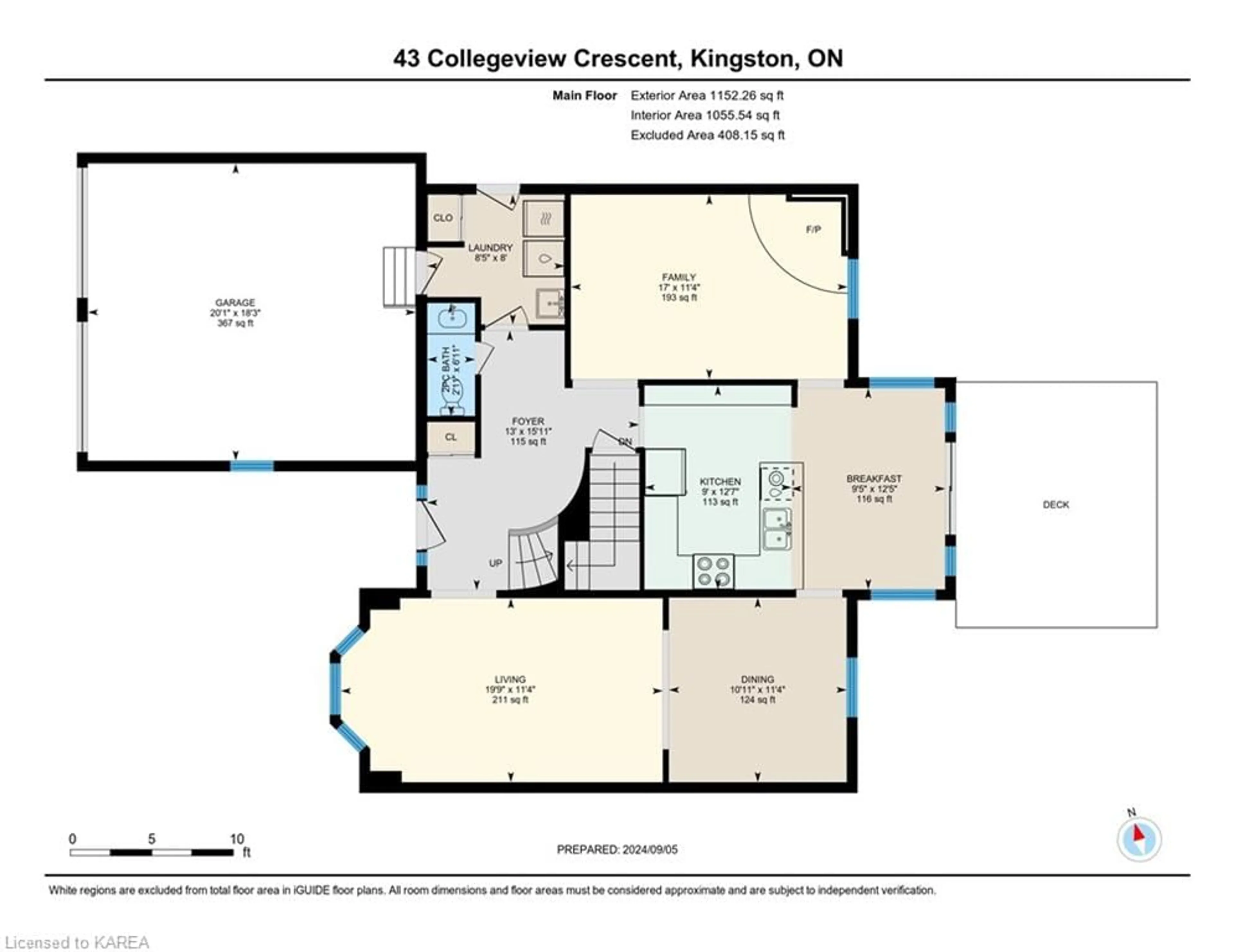 Floor plan for 43 Collegeview Cres, Kingston Ontario K7M 7J8