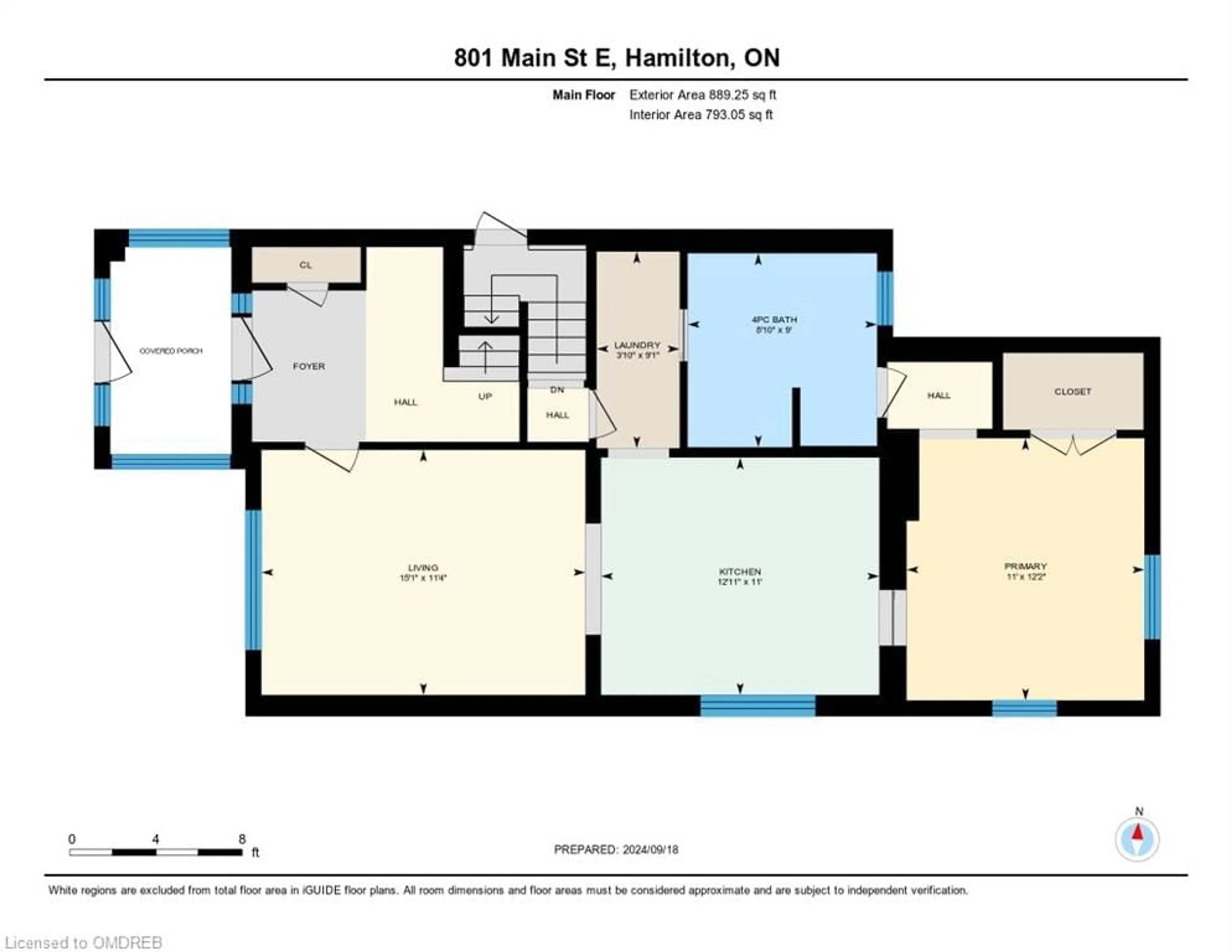 Floor plan for 801 Main St, Hamilton Ontario L8M 1L5