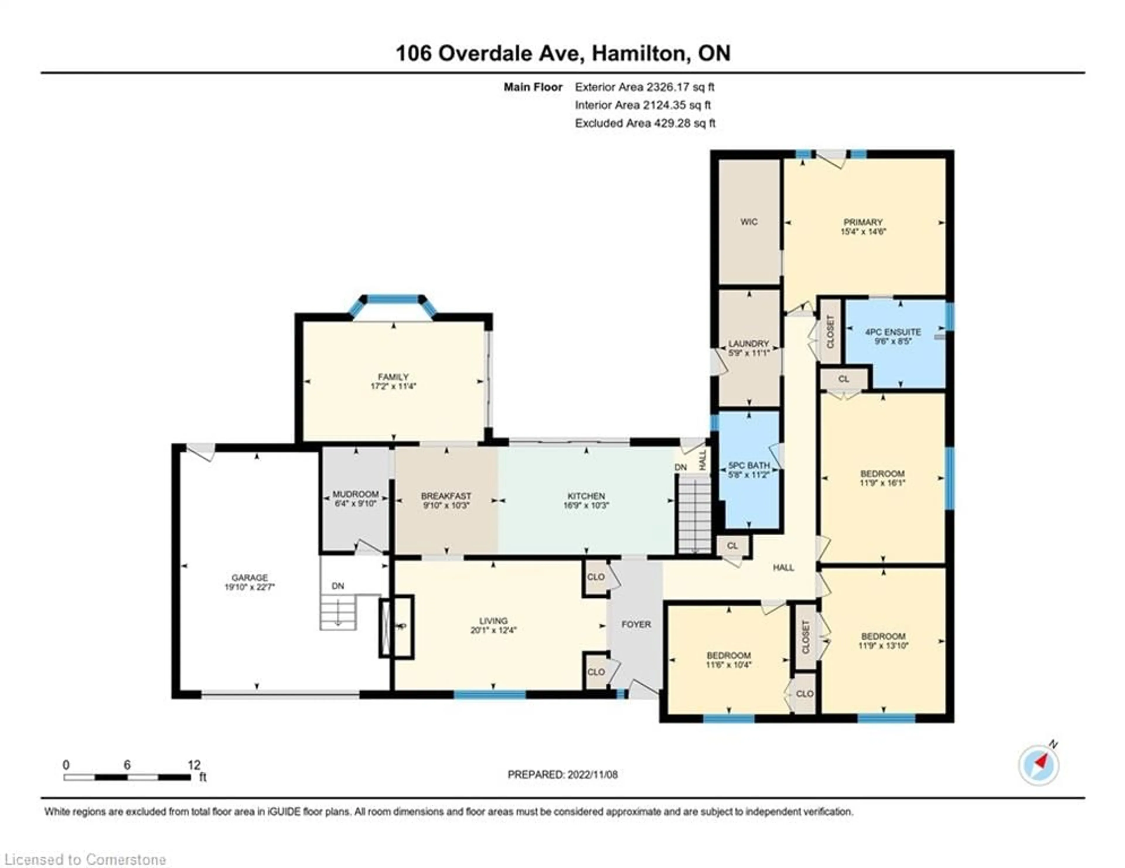 Floor plan for 106 Overdale Ave, Waterdown Ontario L9H 7G3