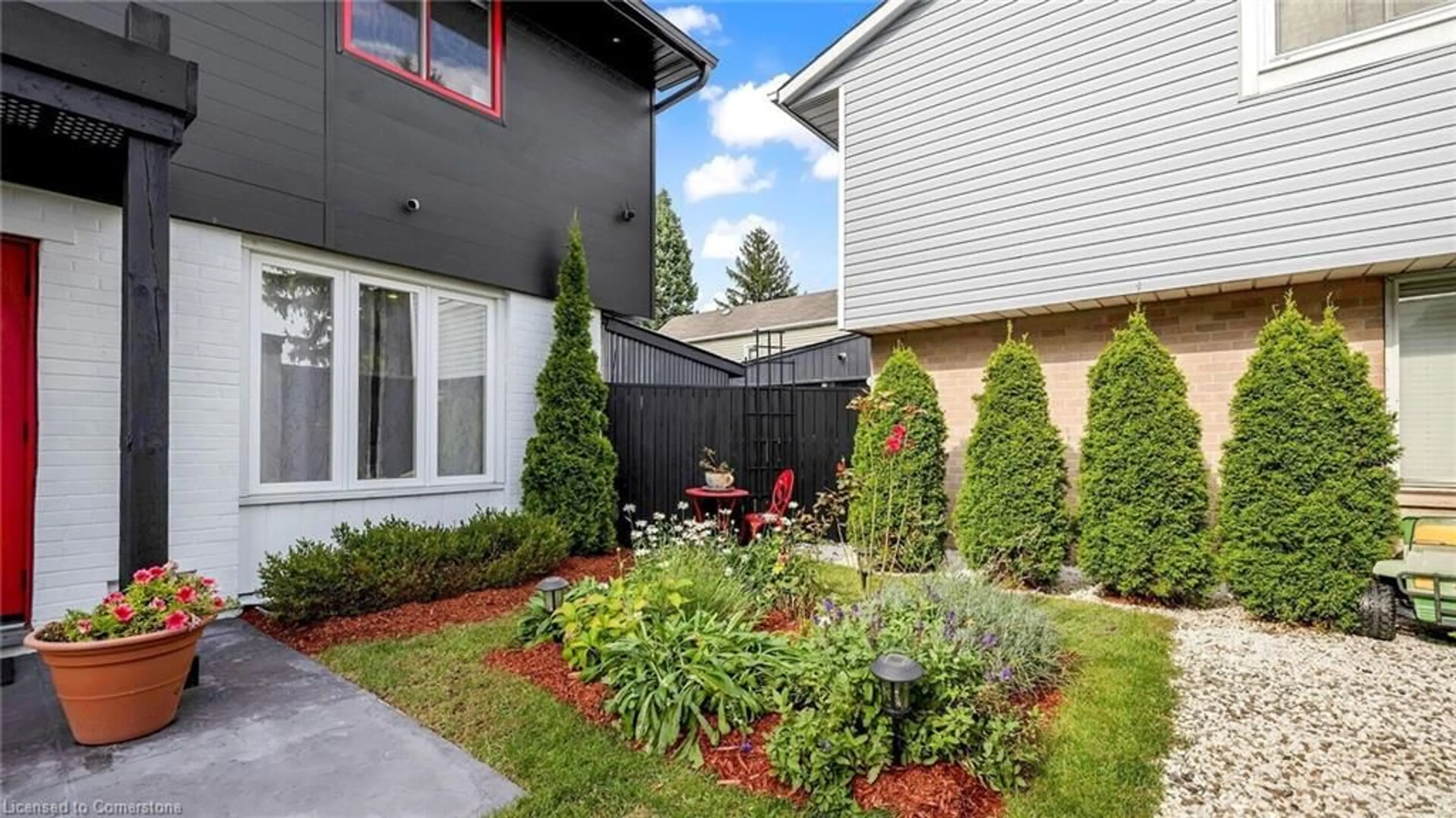 A pic from exterior of the house or condo, the fenced backyard for 10 Highland Trail, Brampton Ontario L6S 1P4