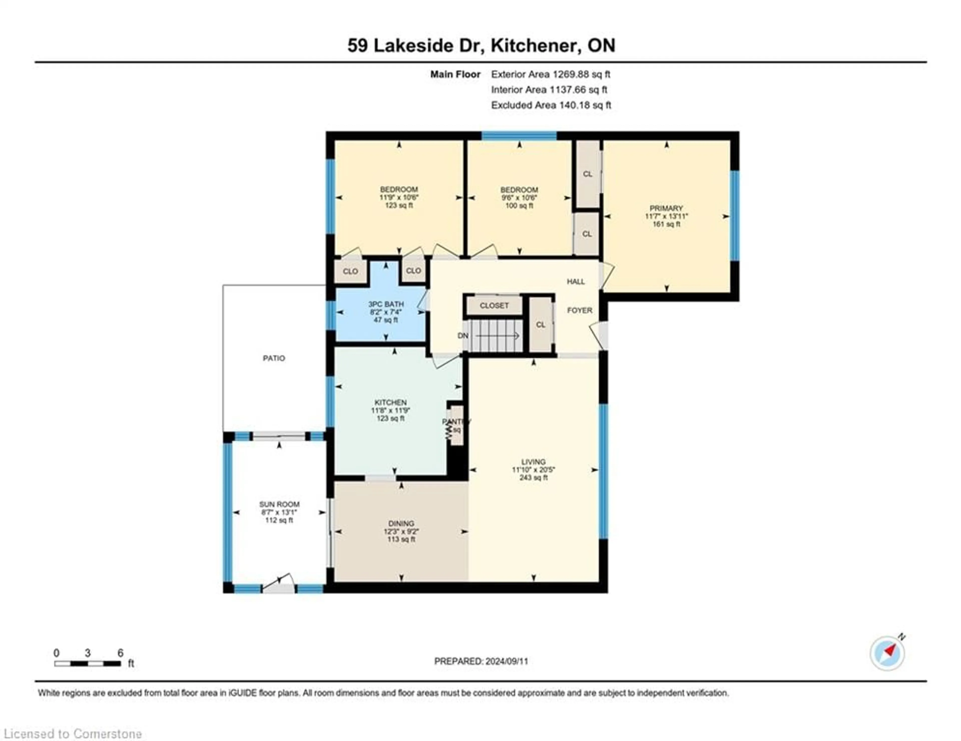 Floor plan for 59 Lakeside Dr, Kitchener Ontario N2M 4C2