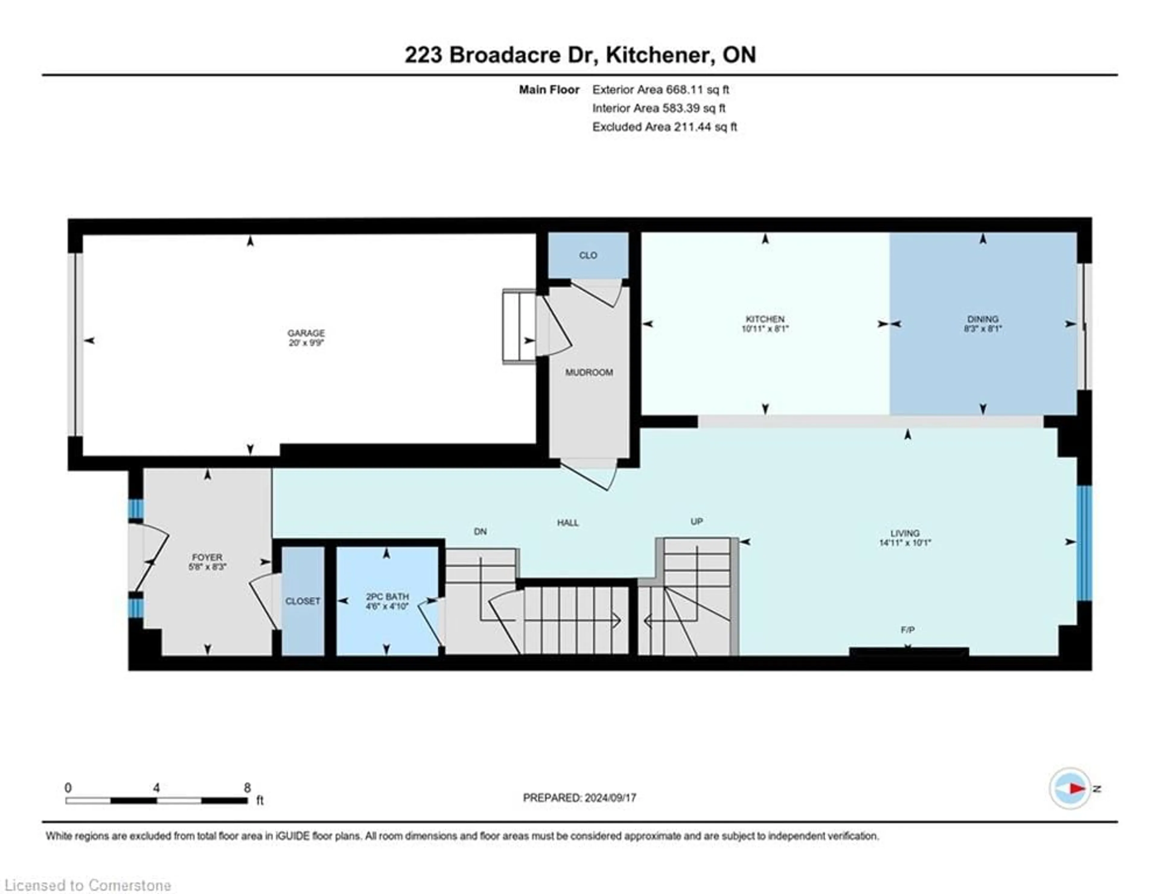 Floor plan for 223 Broadacre Drive Dr, Kitchener Ontario N2R 0S6