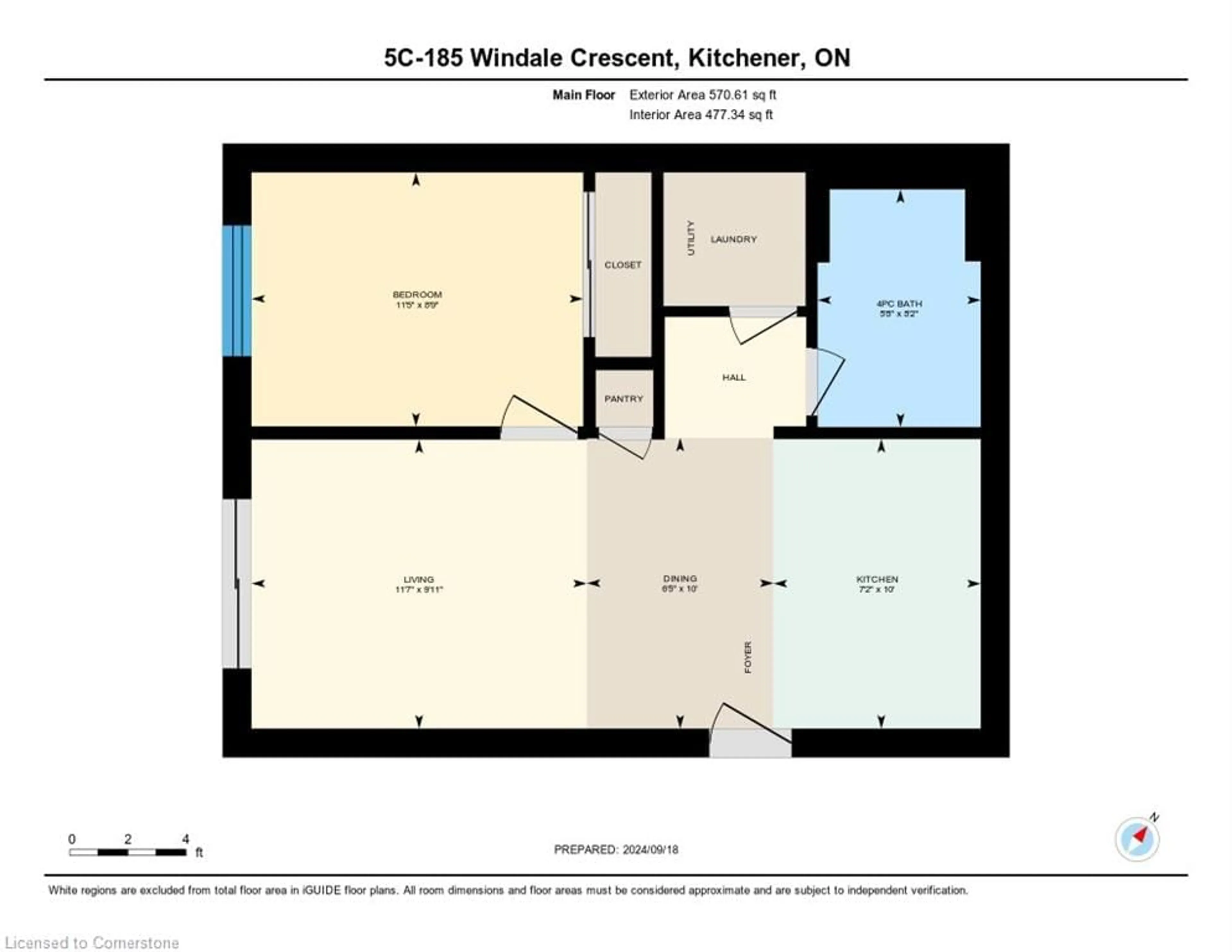 Floor plan for 185 Windale Cres #5C, Kitchener Ontario N2E 0G3