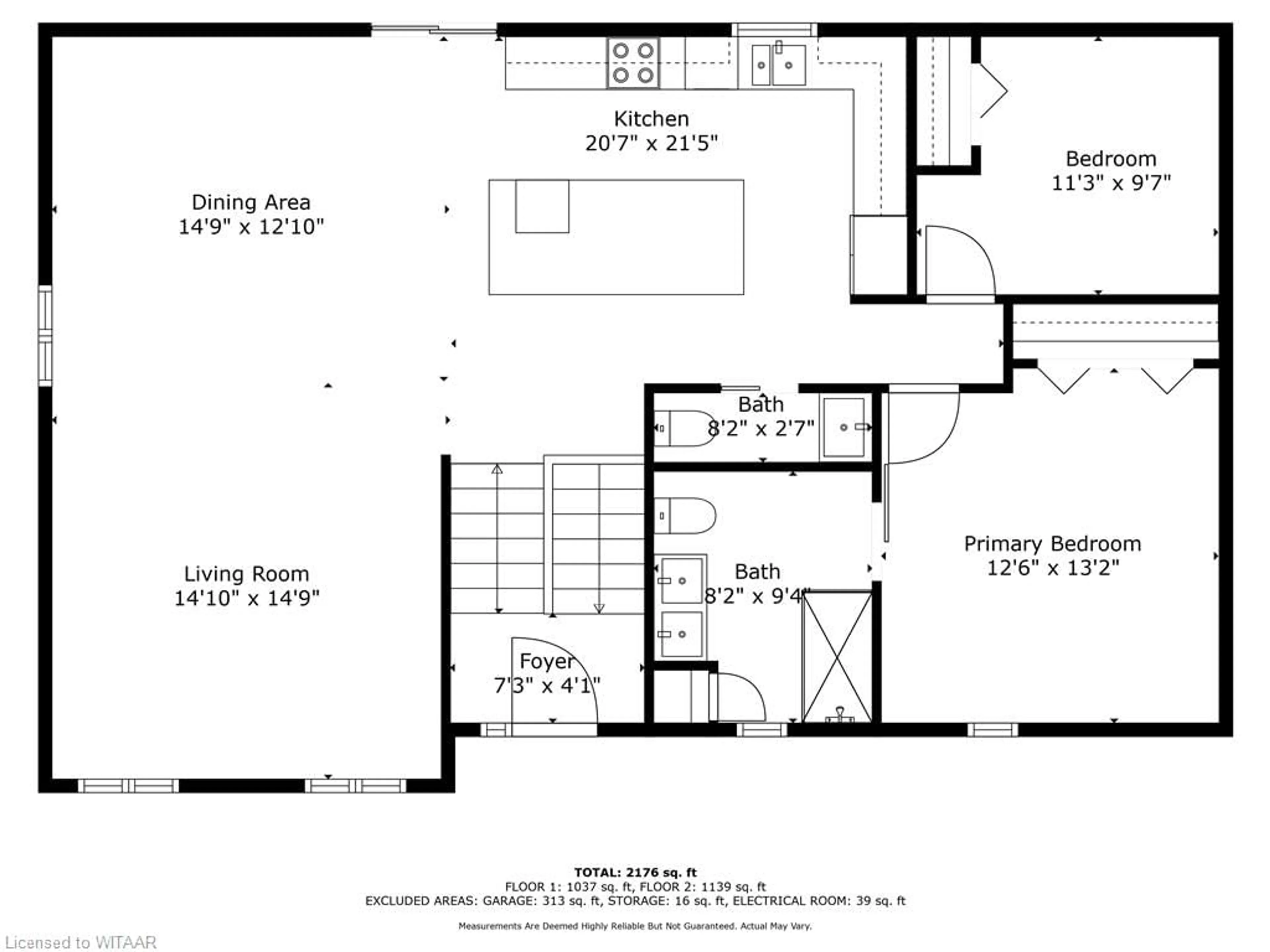 Floor plan for 1 Sons St, Springford Ontario N0J 1X0