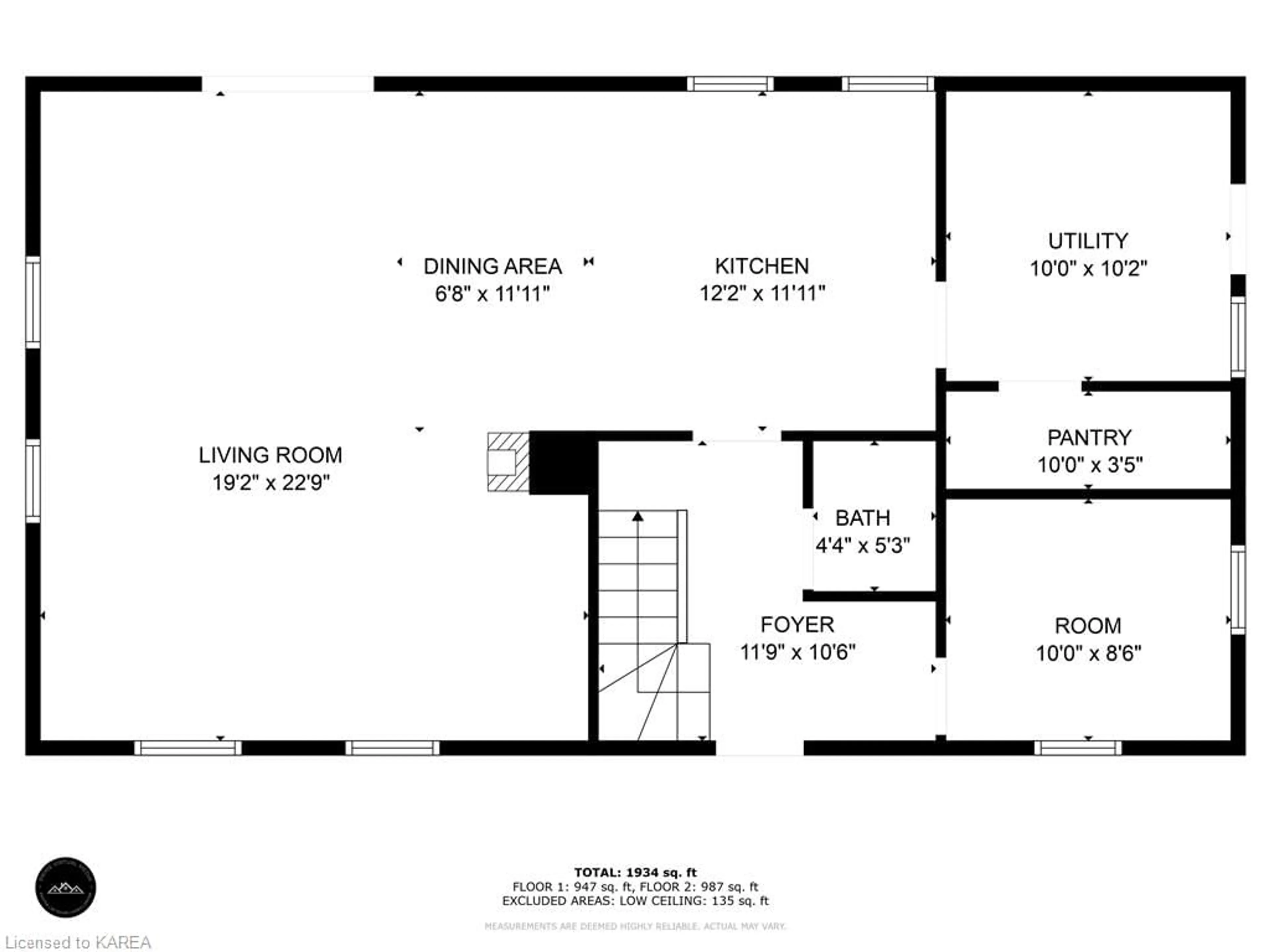 Floor plan for 255 Main St, Newburgh Ontario K0K 2S0