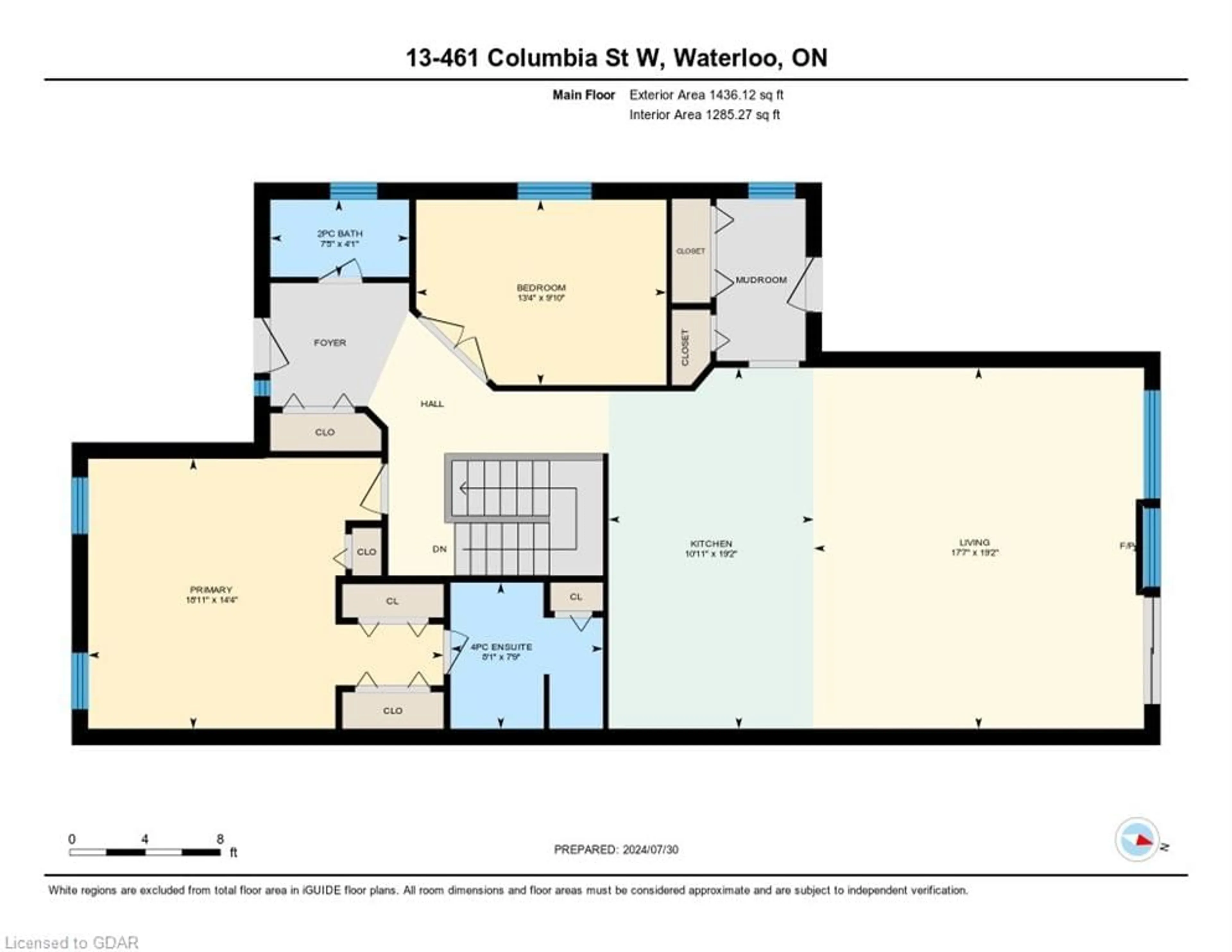 Floor plan for 461 Columbia St #13, Waterloo Ontario N2T 2P5