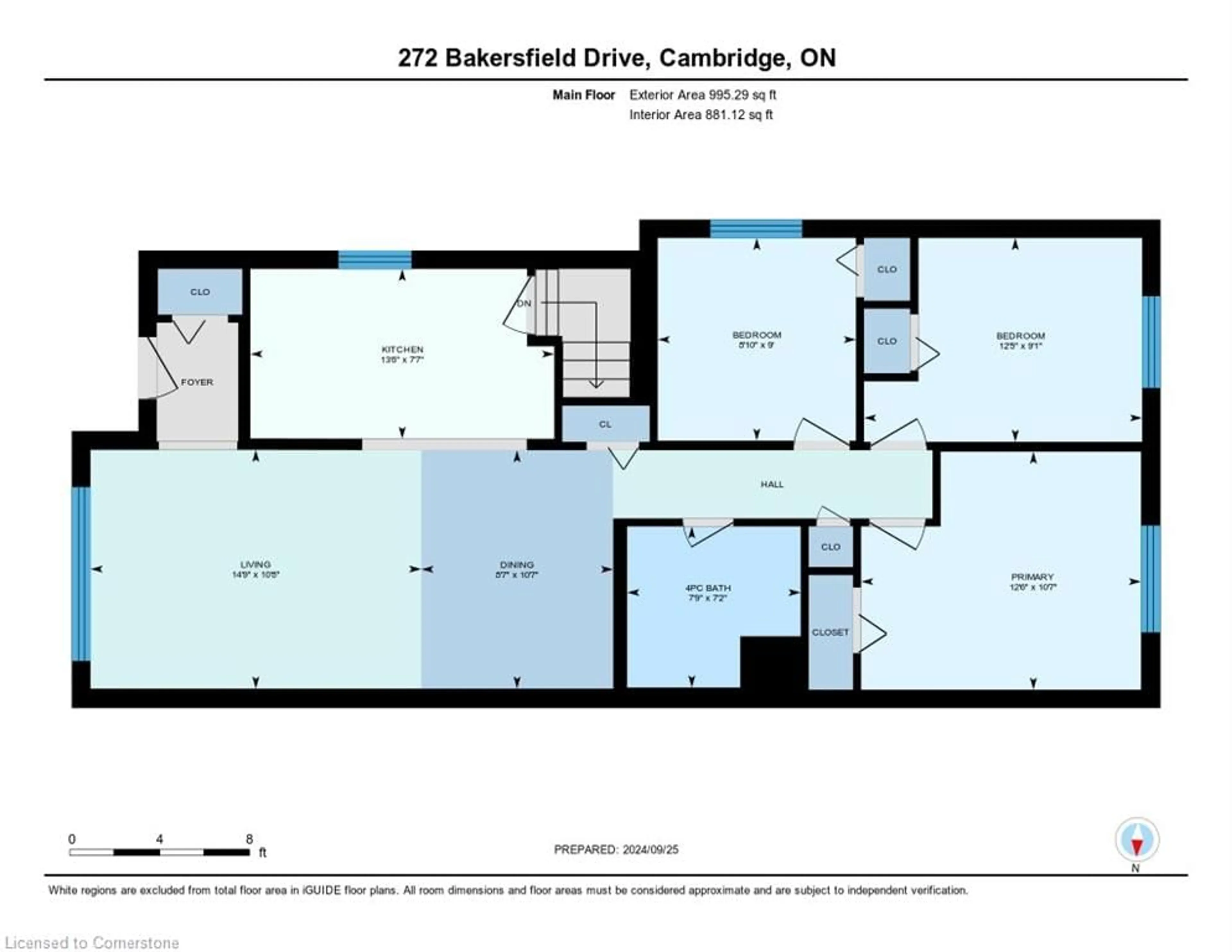 Floor plan for 272 Bakersfield Dr, Cambridge Ontario N1R 6X7