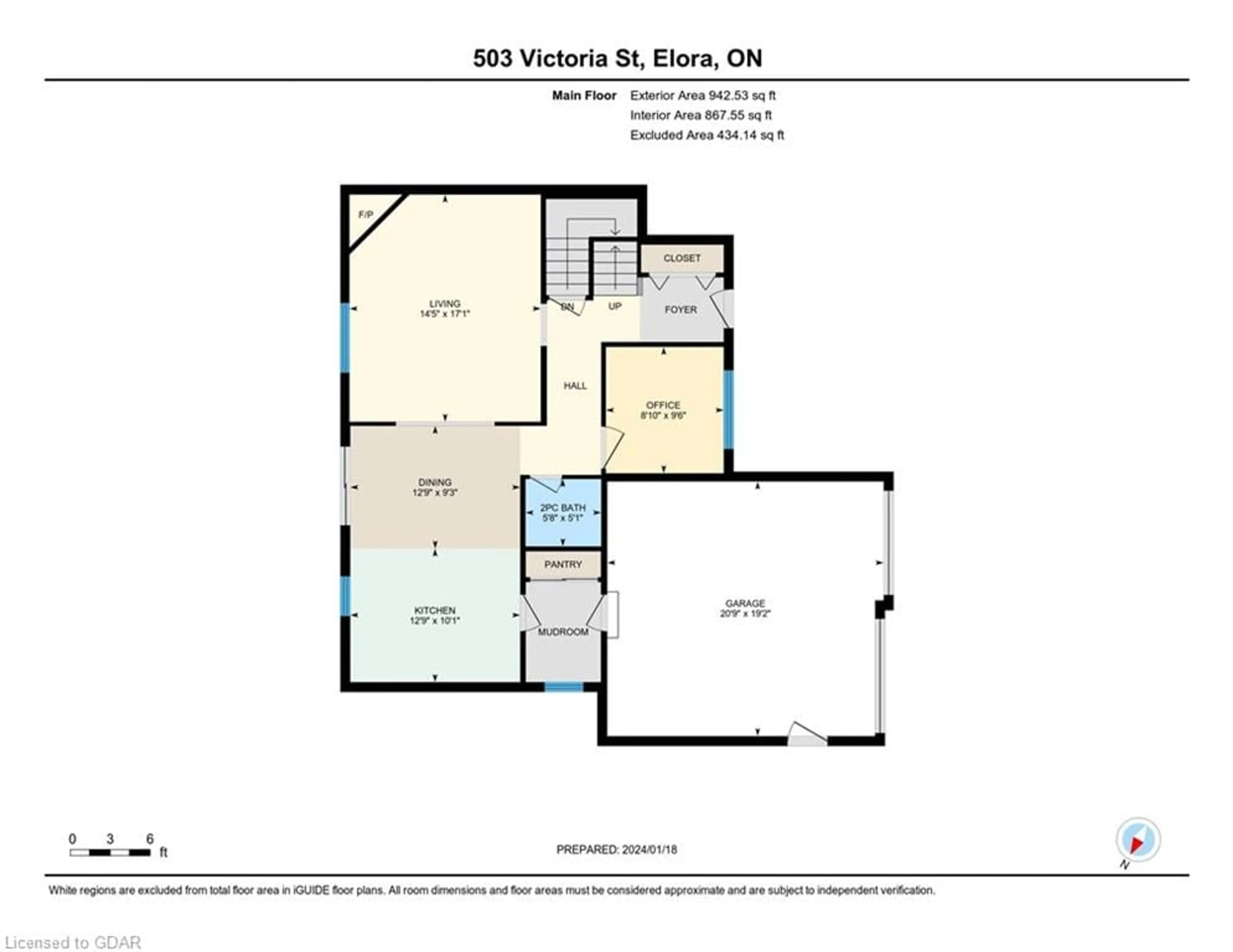 Floor plan for 503 Victoria St, Elora Ontario N0B 1S0