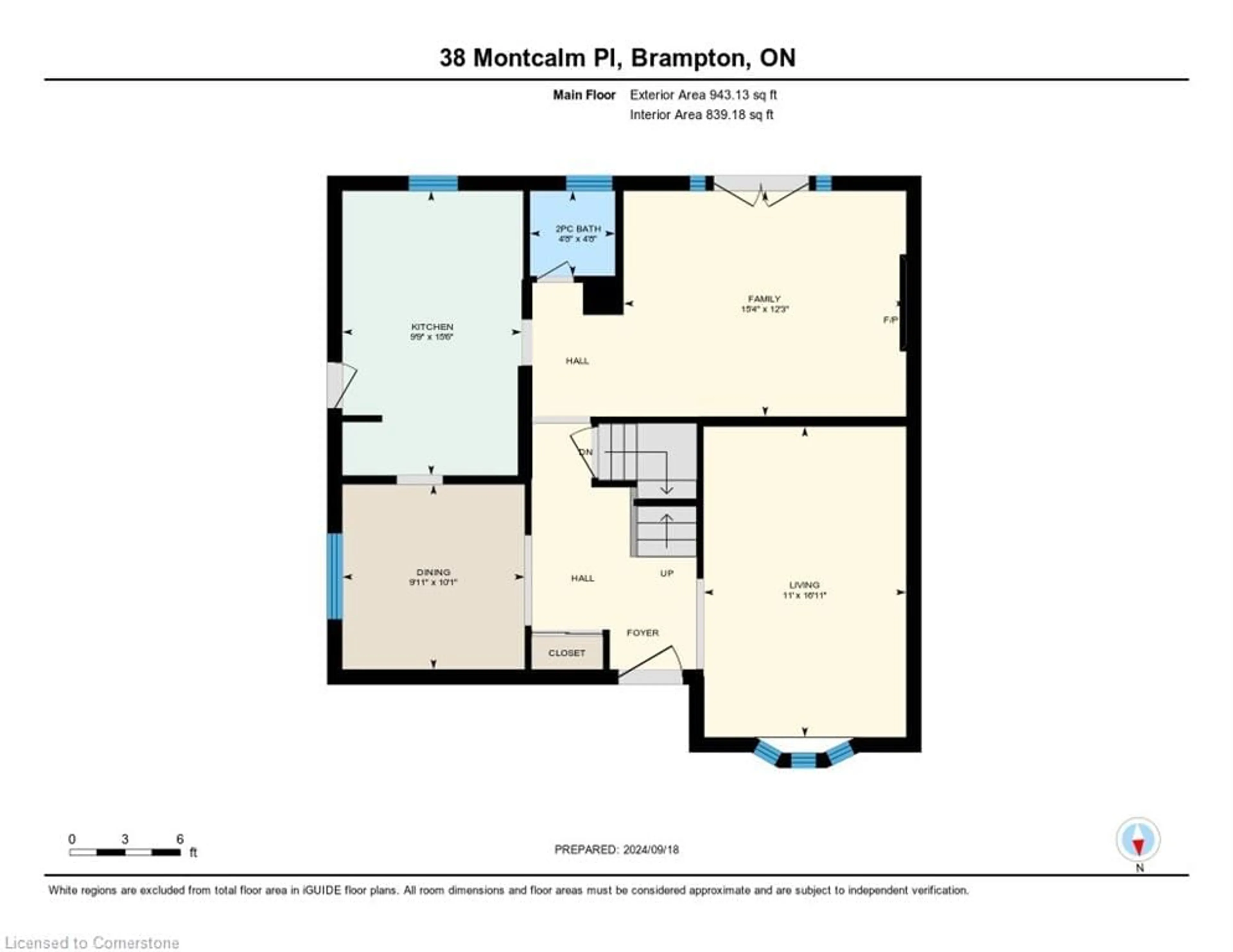 Floor plan for 38 Montcalm Pl, Brampton Ontario L6S 2X6