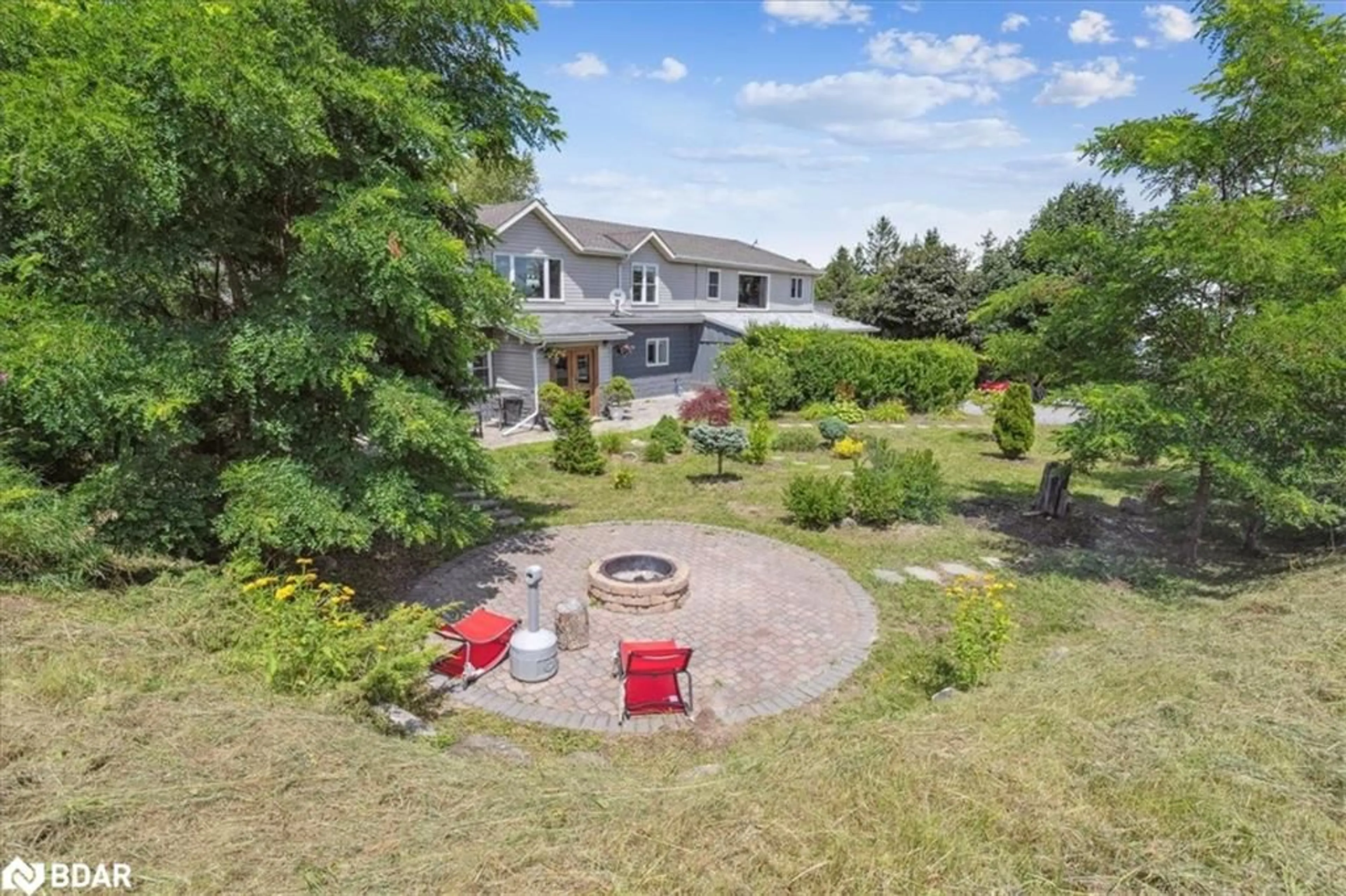 Patio, the fenced backyard for 995486 Mono-Adjala Tline, Mono Ontario L9V 1C9