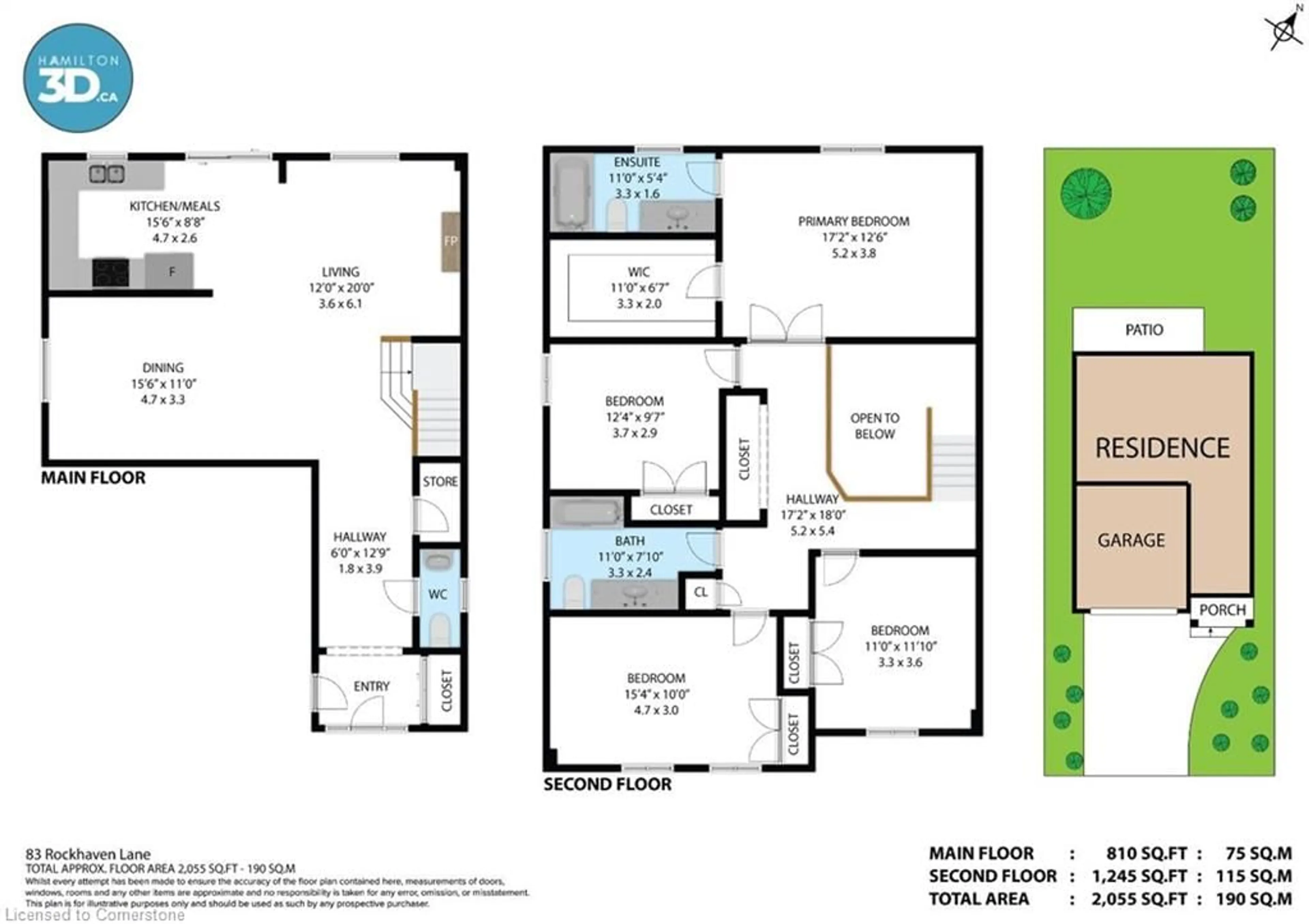 Floor plan for 83 Rockhaven Lane, Waterdown Ontario L8B 0J2