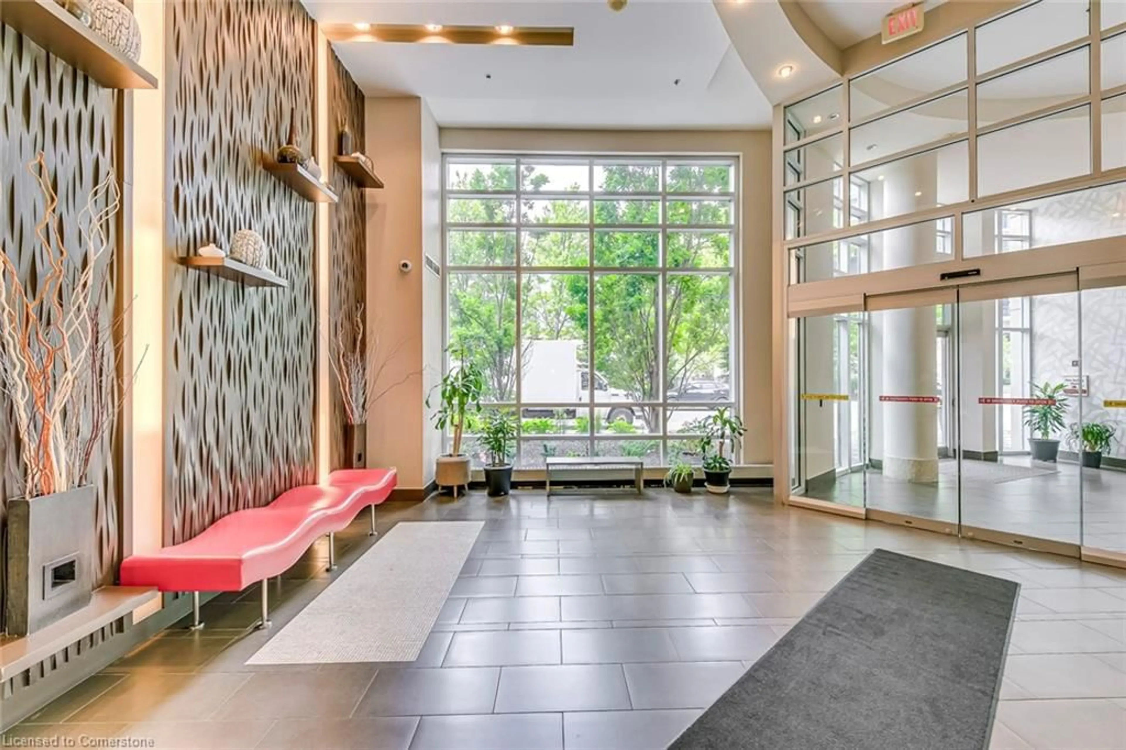 Indoor lobby, ceramic floors for 70 Absolute Ave #1506, Mississauga Ontario L4Z 0A4