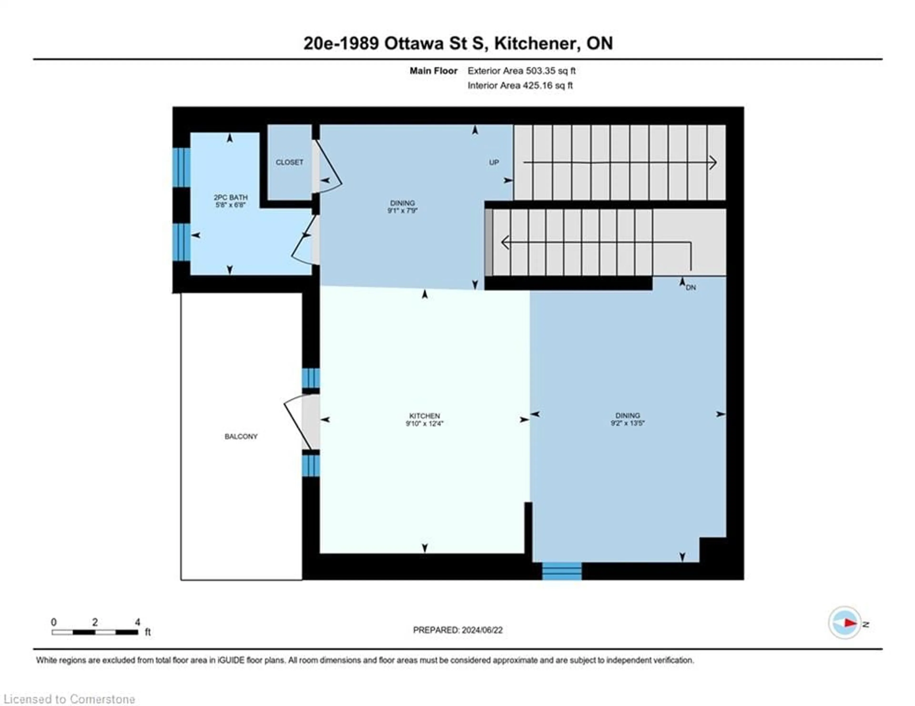 Floor plan for 1989 Ottawa St #20E, Kitchener Ontario N2E 0G7