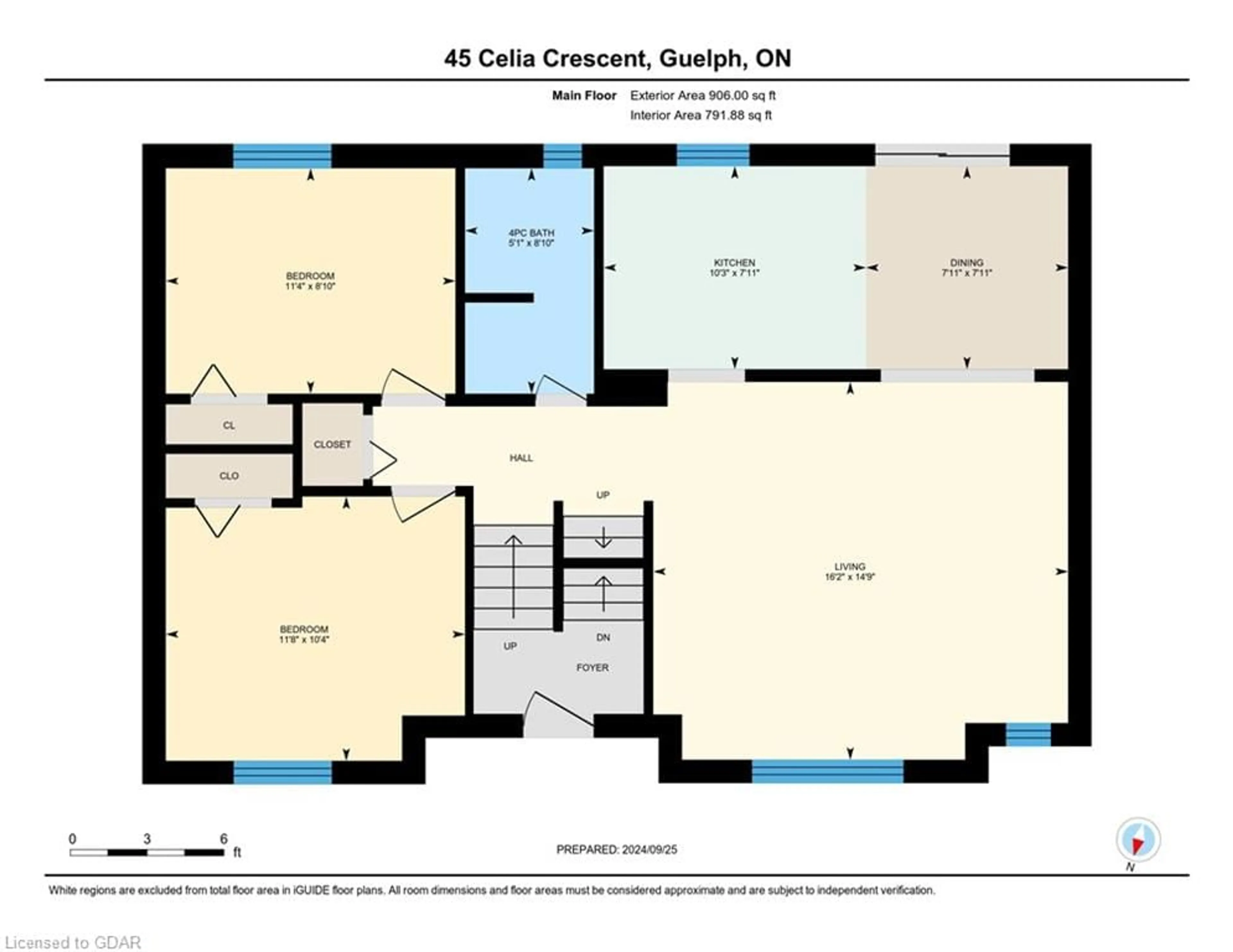 Floor plan for 45 Celia Cres, Guelph Ontario N1G 4R4