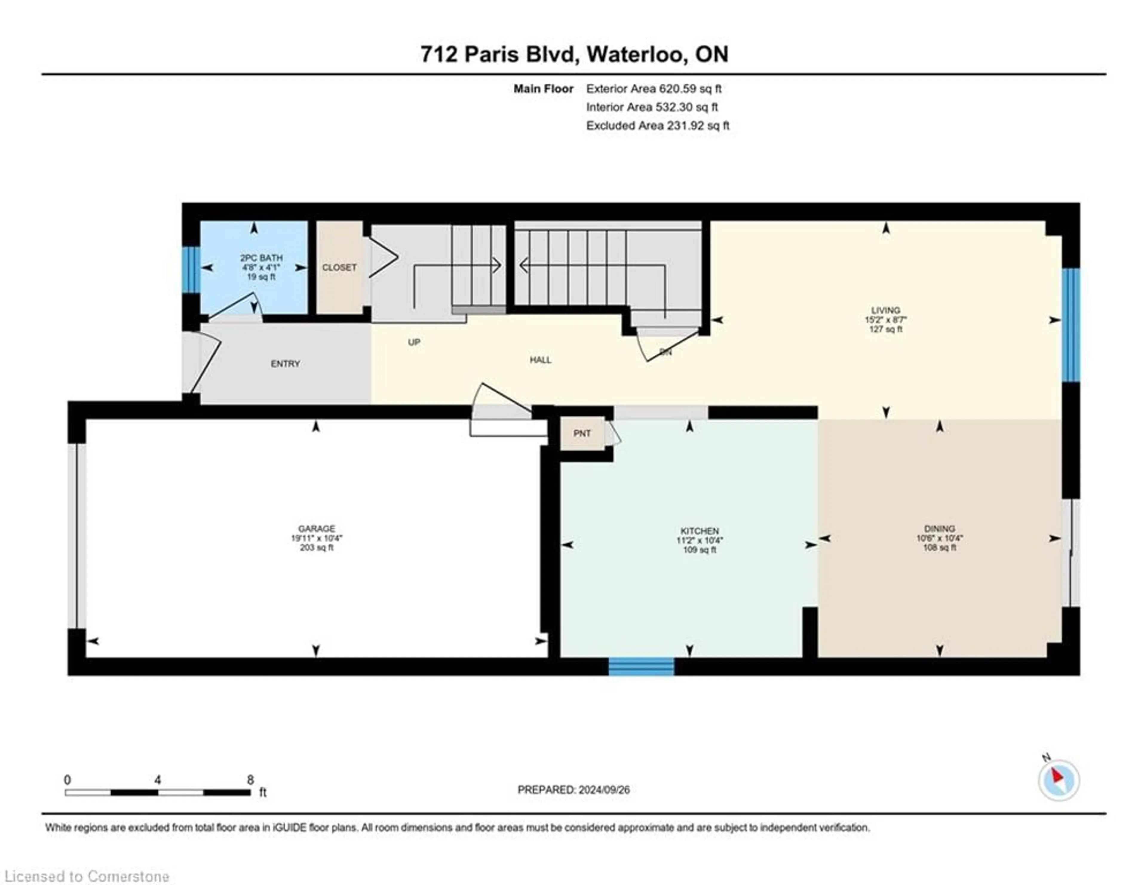 Floor plan for 712 Paris Blvd, Waterloo Ontario N2T 2X9