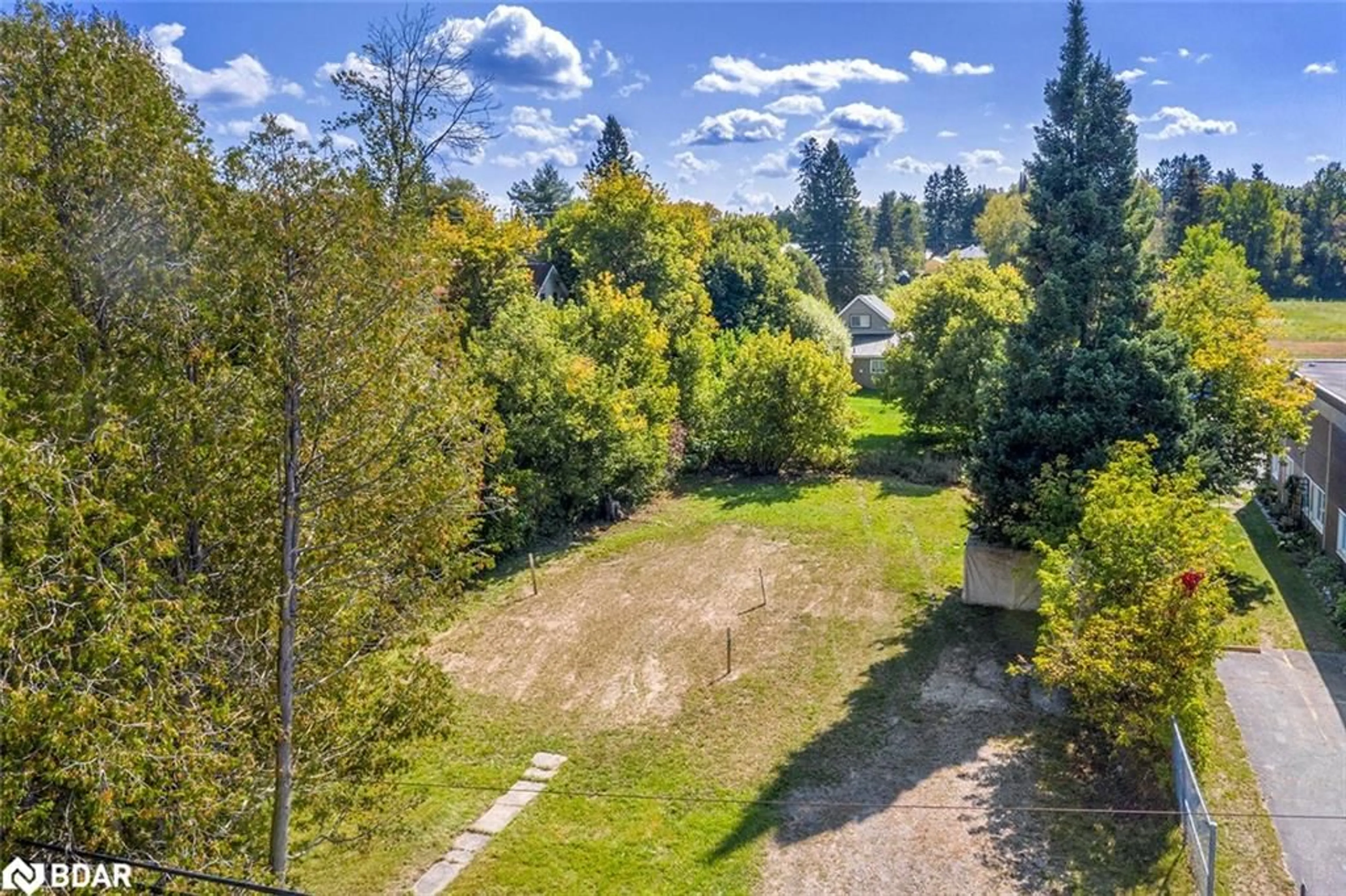 Patio, the fenced backyard for 196 Yonge St, Burk's Falls Ontario P0A 1C0