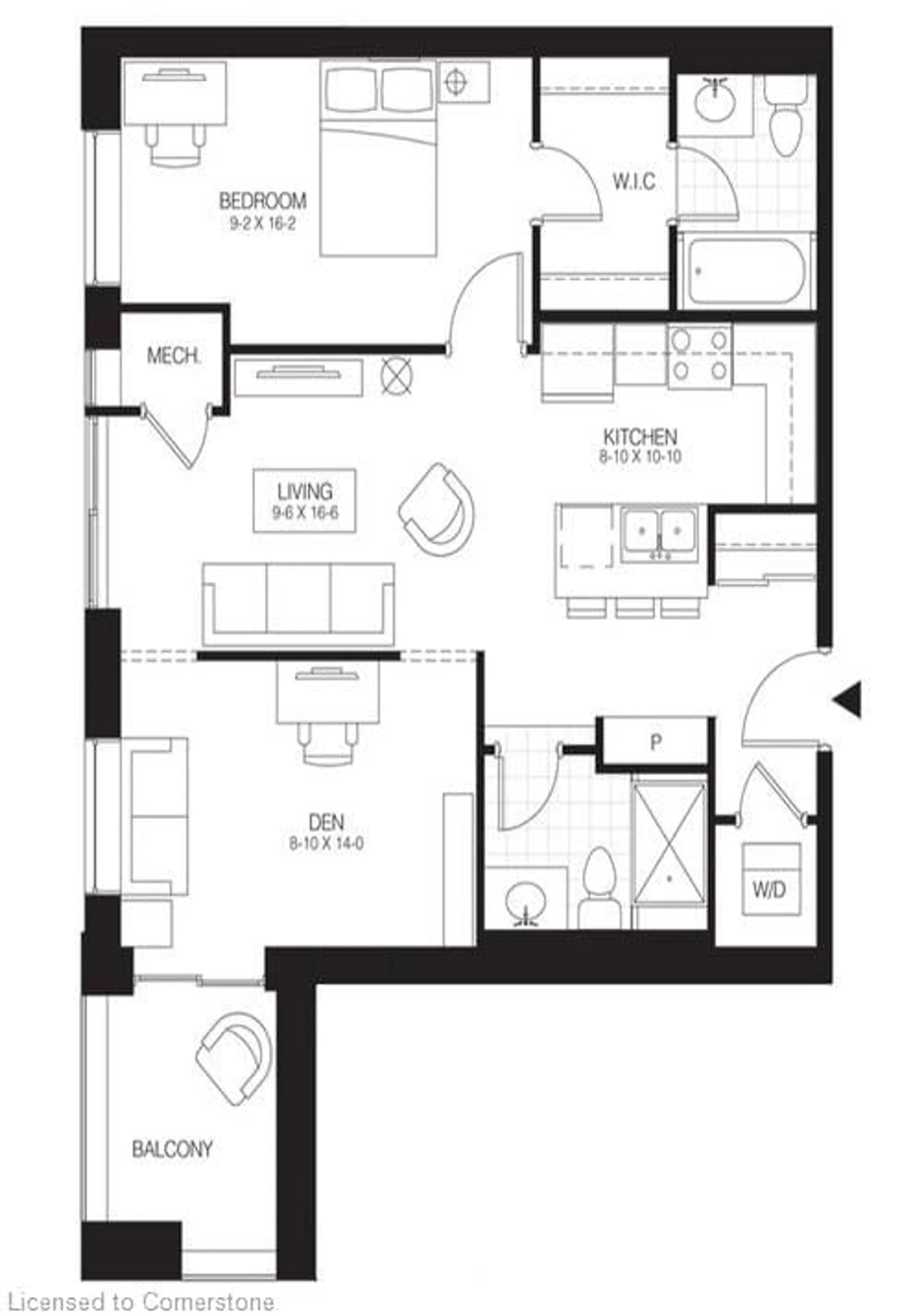 Floor plan for 62 Balsam St #H201, Waterloo Ontario N2L 3H2