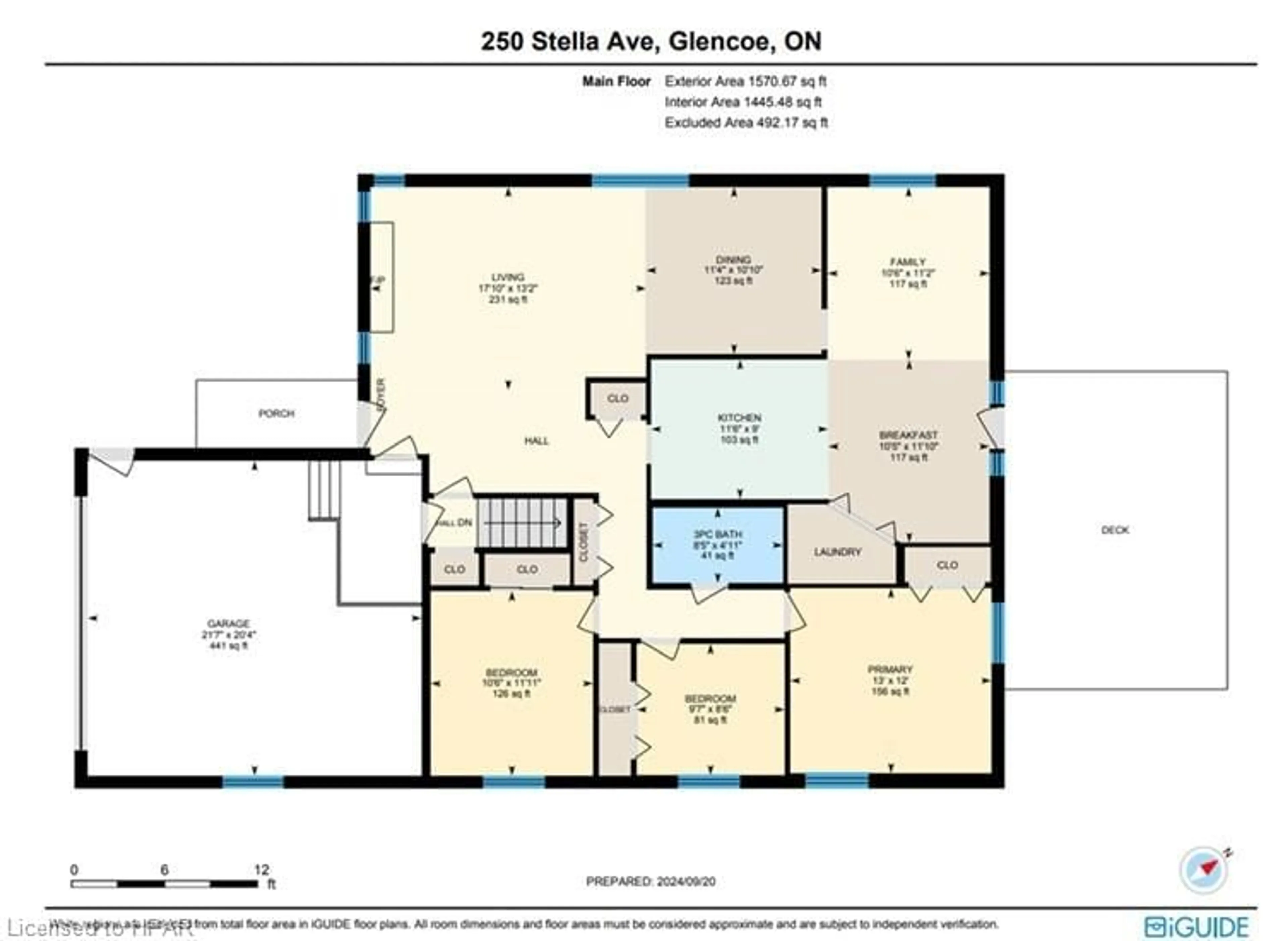 Floor plan for 250 Stella Ave, Glencoe Ontario N0L 1M0