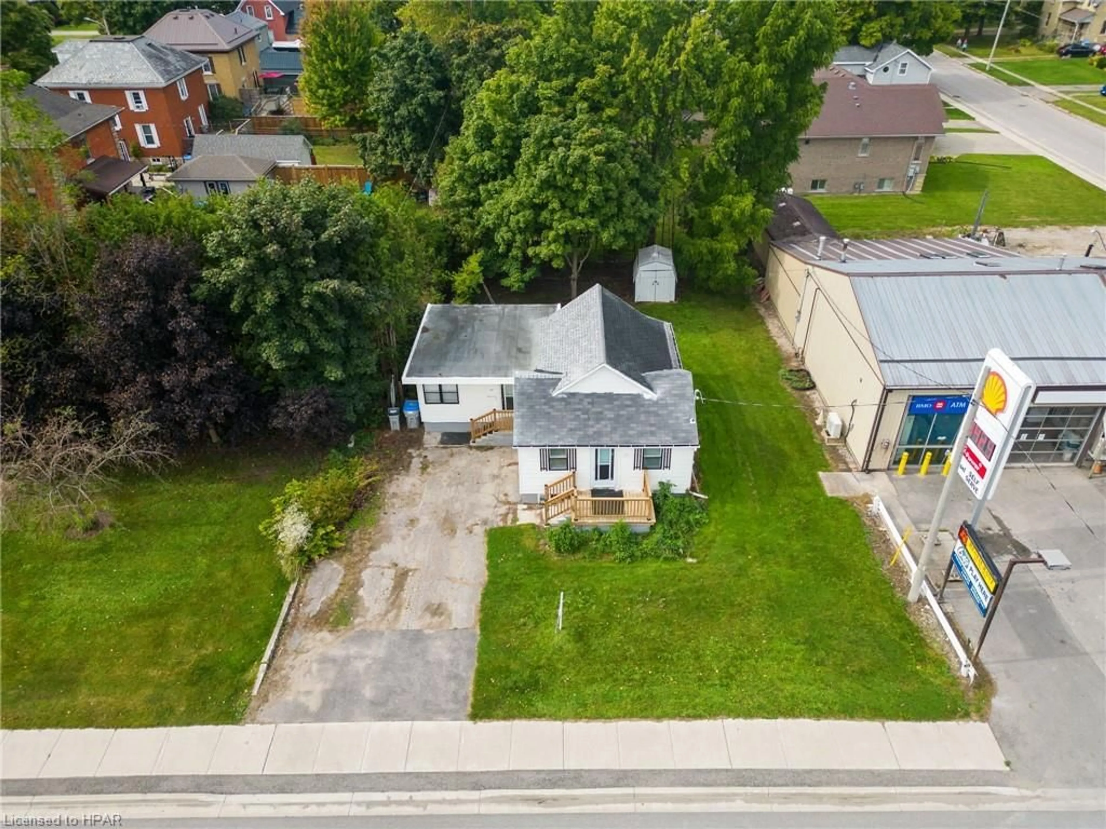 Frontside or backside of a home, the street view for 82 London Rd, Hensall Ontario N0M 1X0