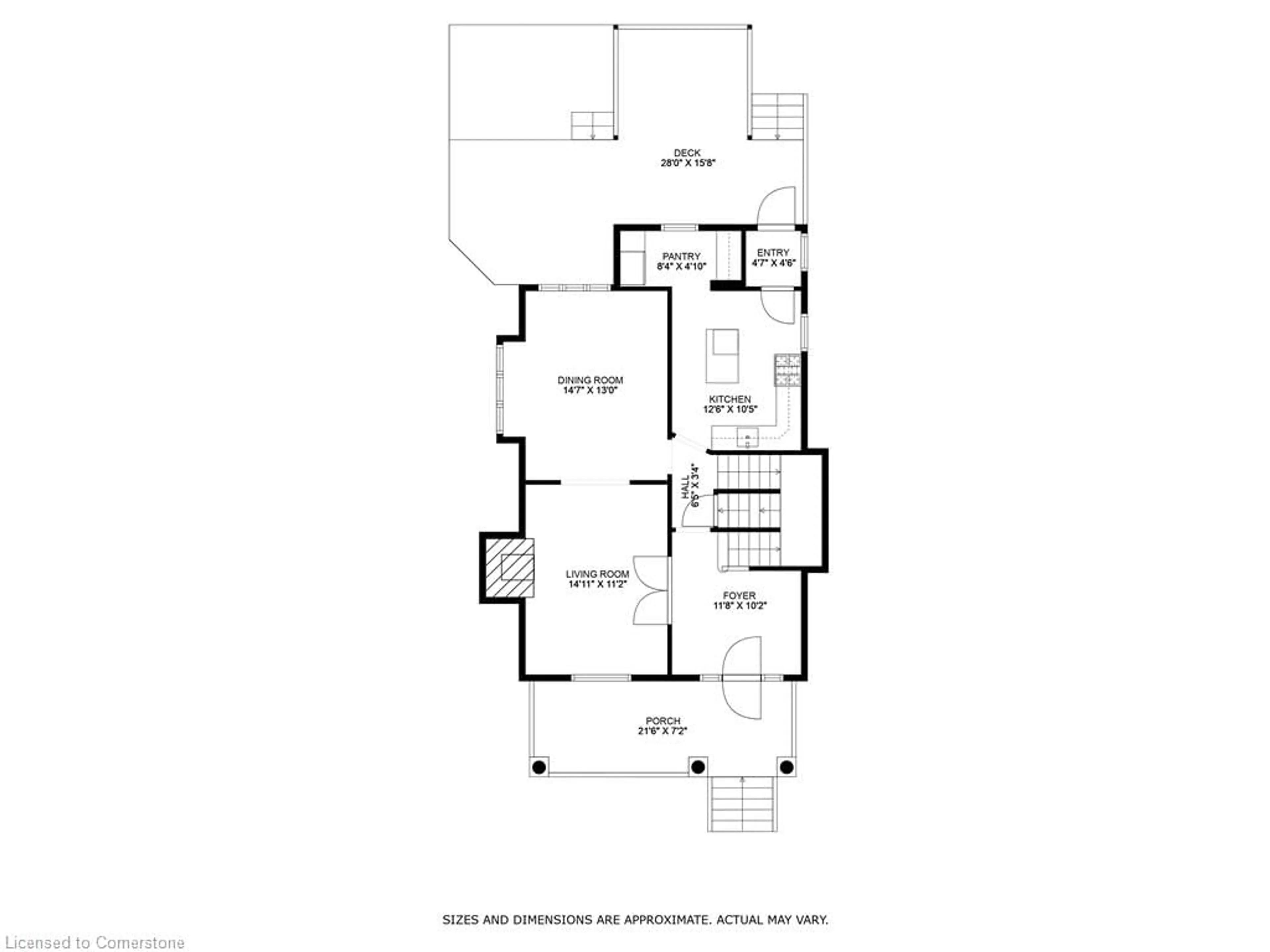 Floor plan for 90 Blake St, Hamilton Ontario L8M 2S6