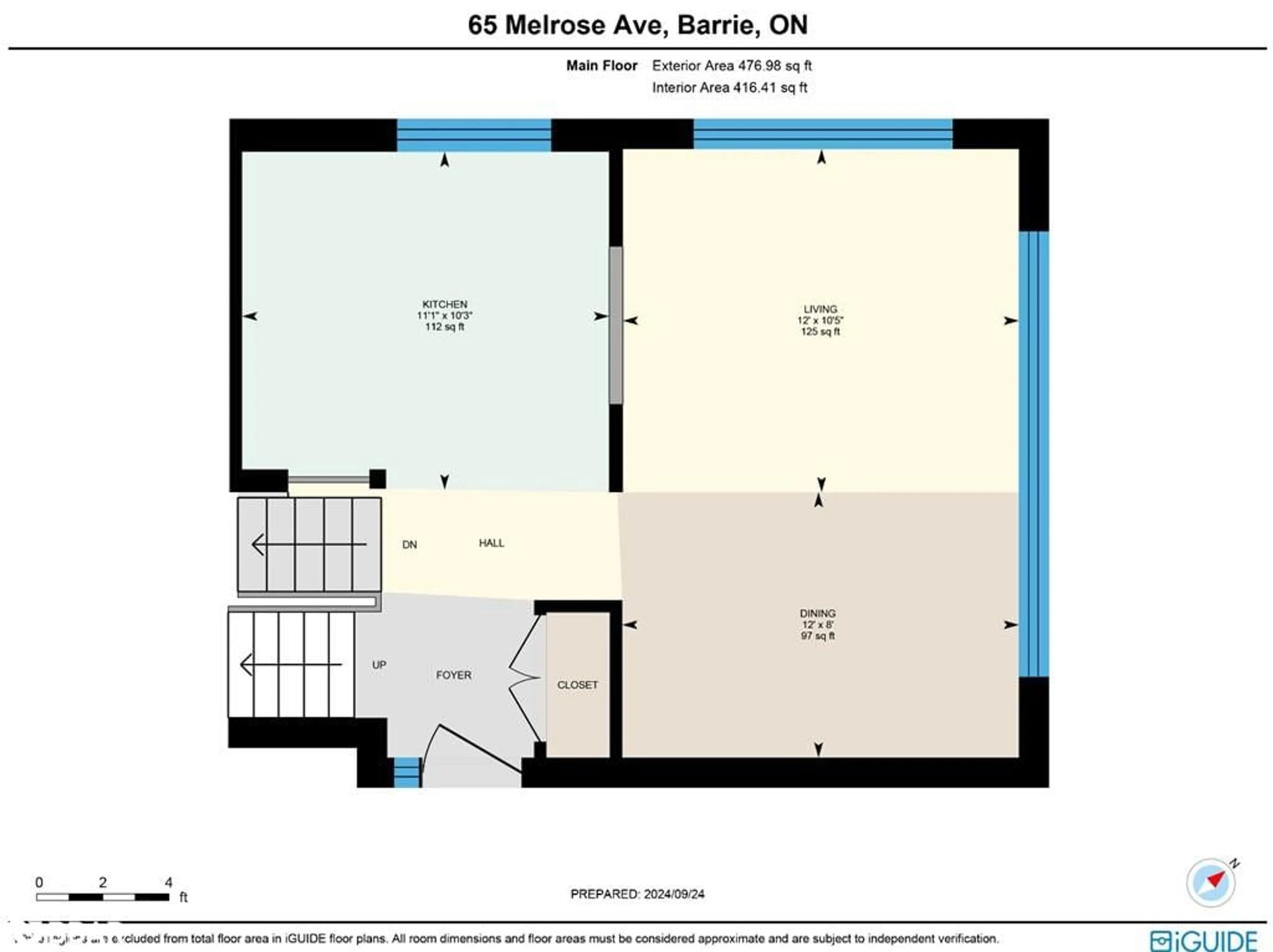 Floor plan for 65 Melrose Ave, Barrie Ontario L4M 2B1