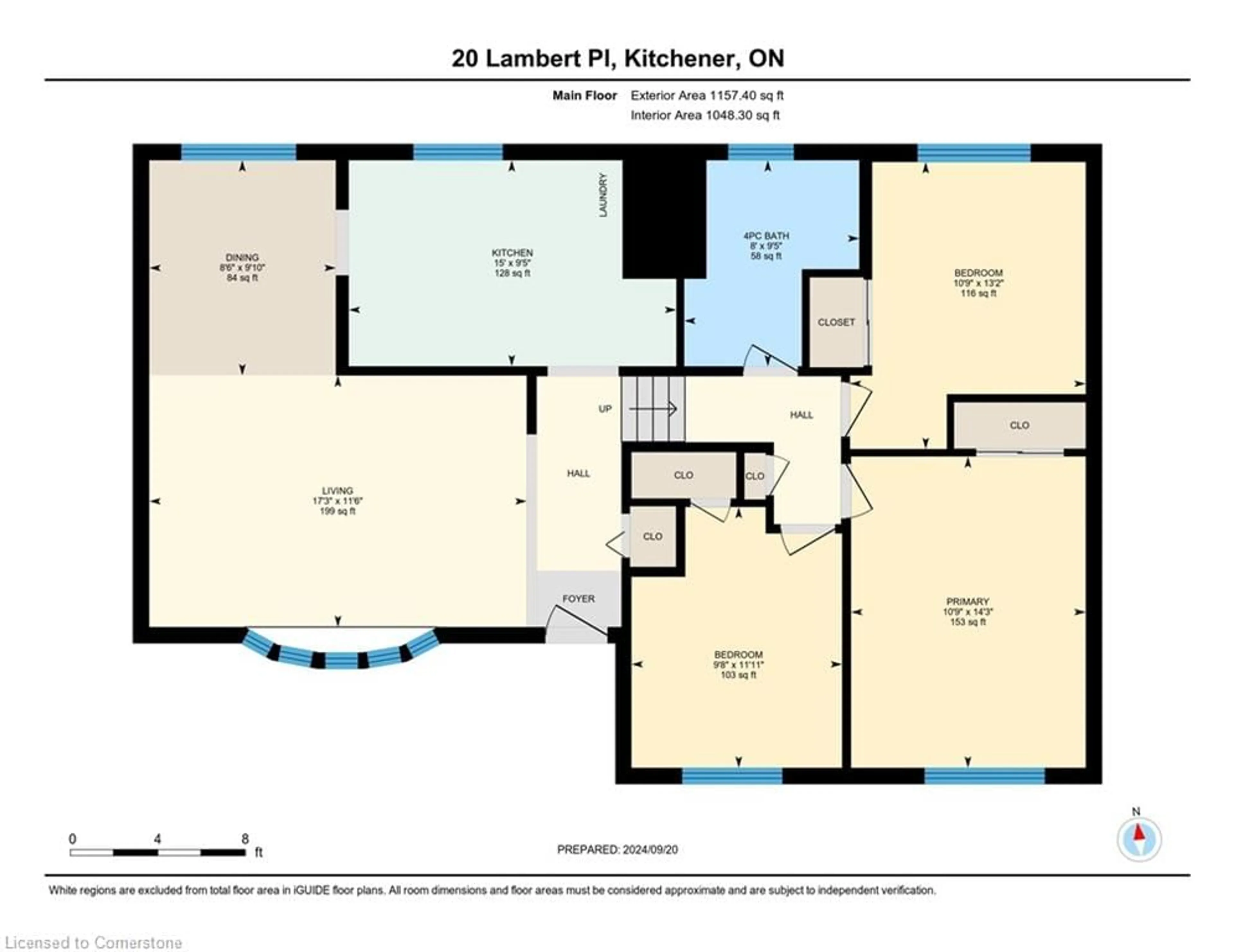 Floor plan for 20 Lambert Pl, Kitchener Ontario N2A 1N1