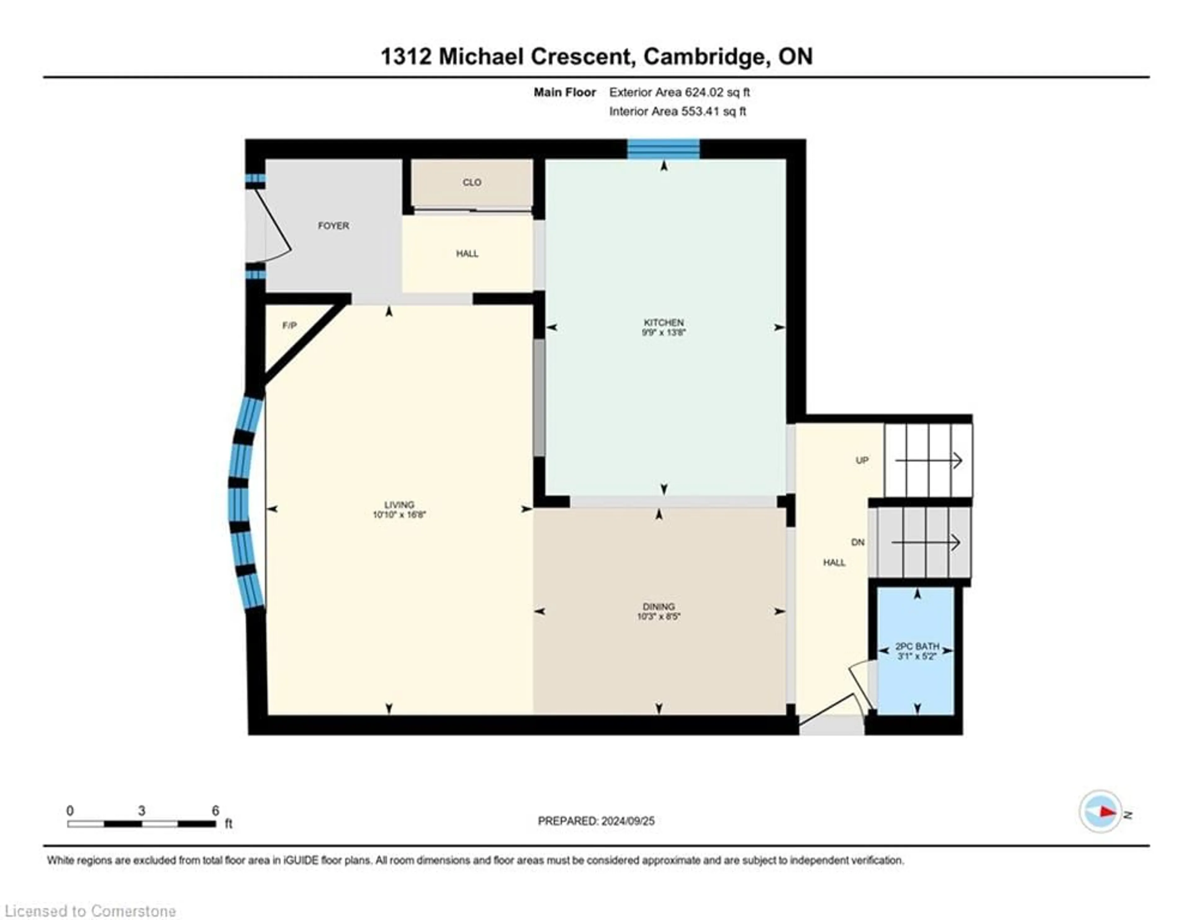 Floor plan for 1312 Michael Cres, Cambridge Ontario N3H 2P8