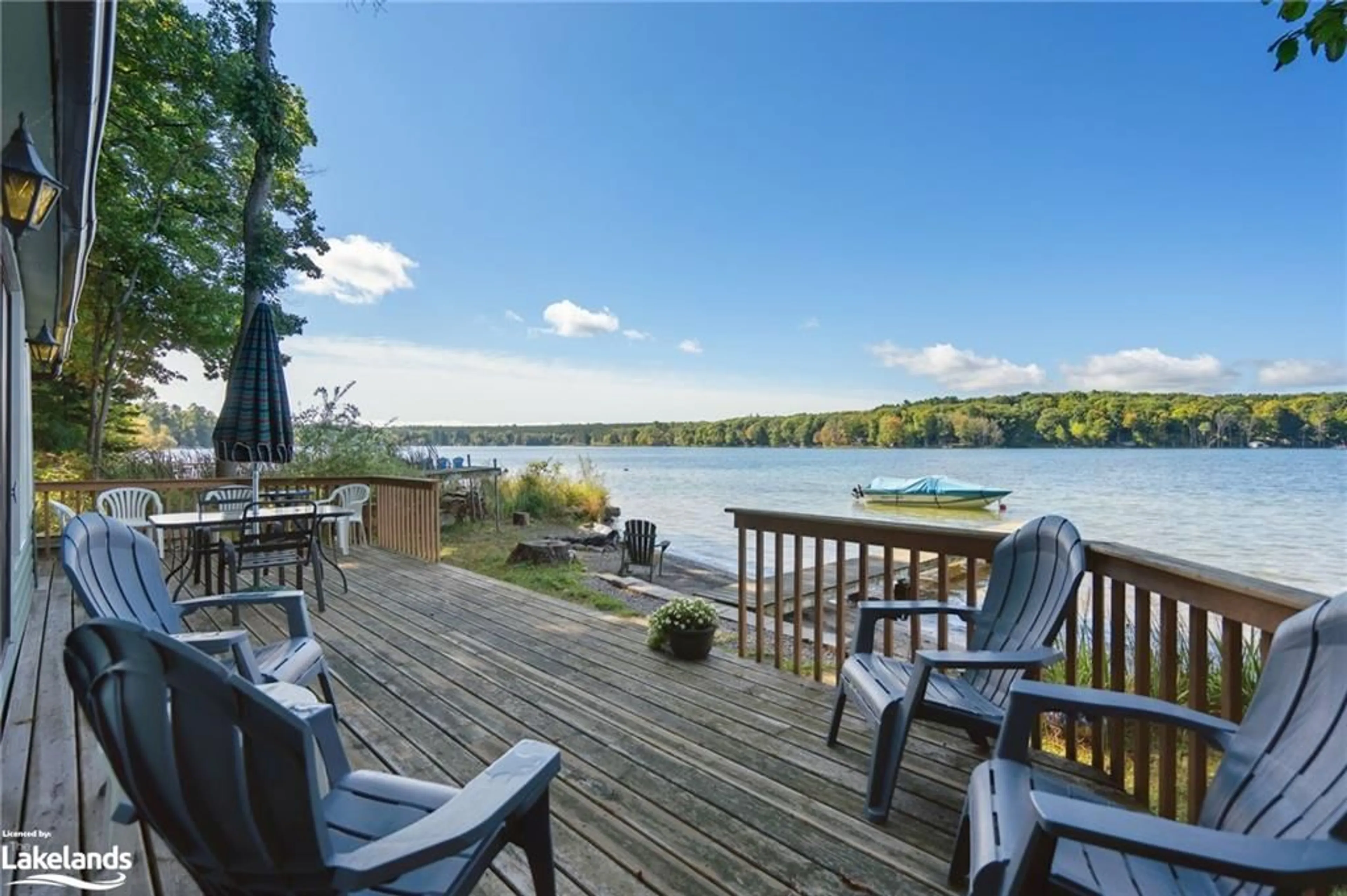 Patio, the view of lake or river for 62 Farlain Lake Rd, Tiny Ontario L9M 0B5