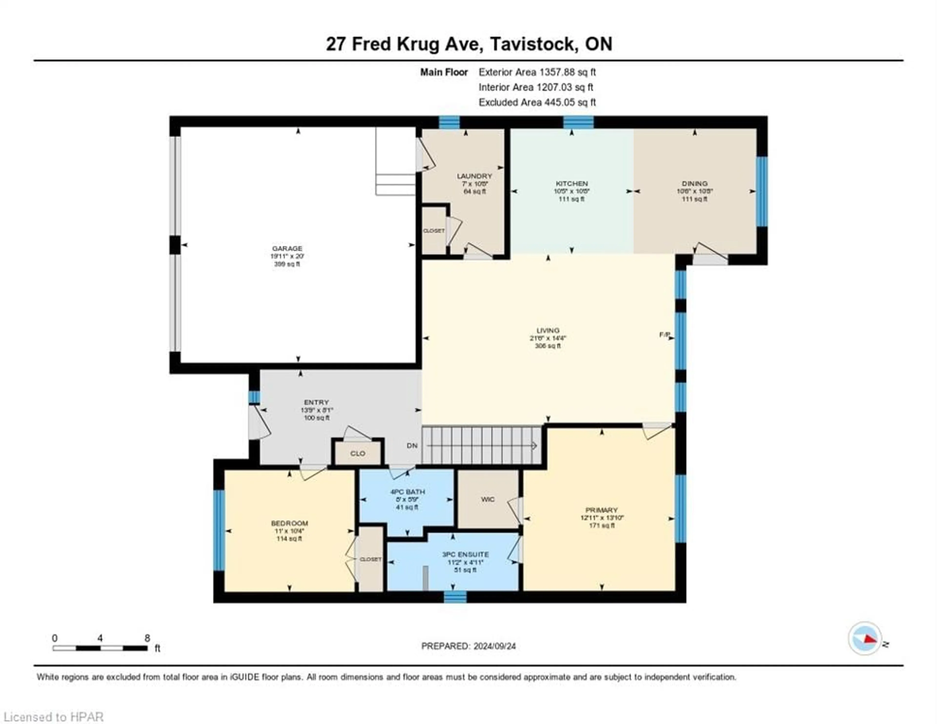 Floor plan for 27 Fred Krug Ave Ave, Tavistock Ontario N0B 2R0